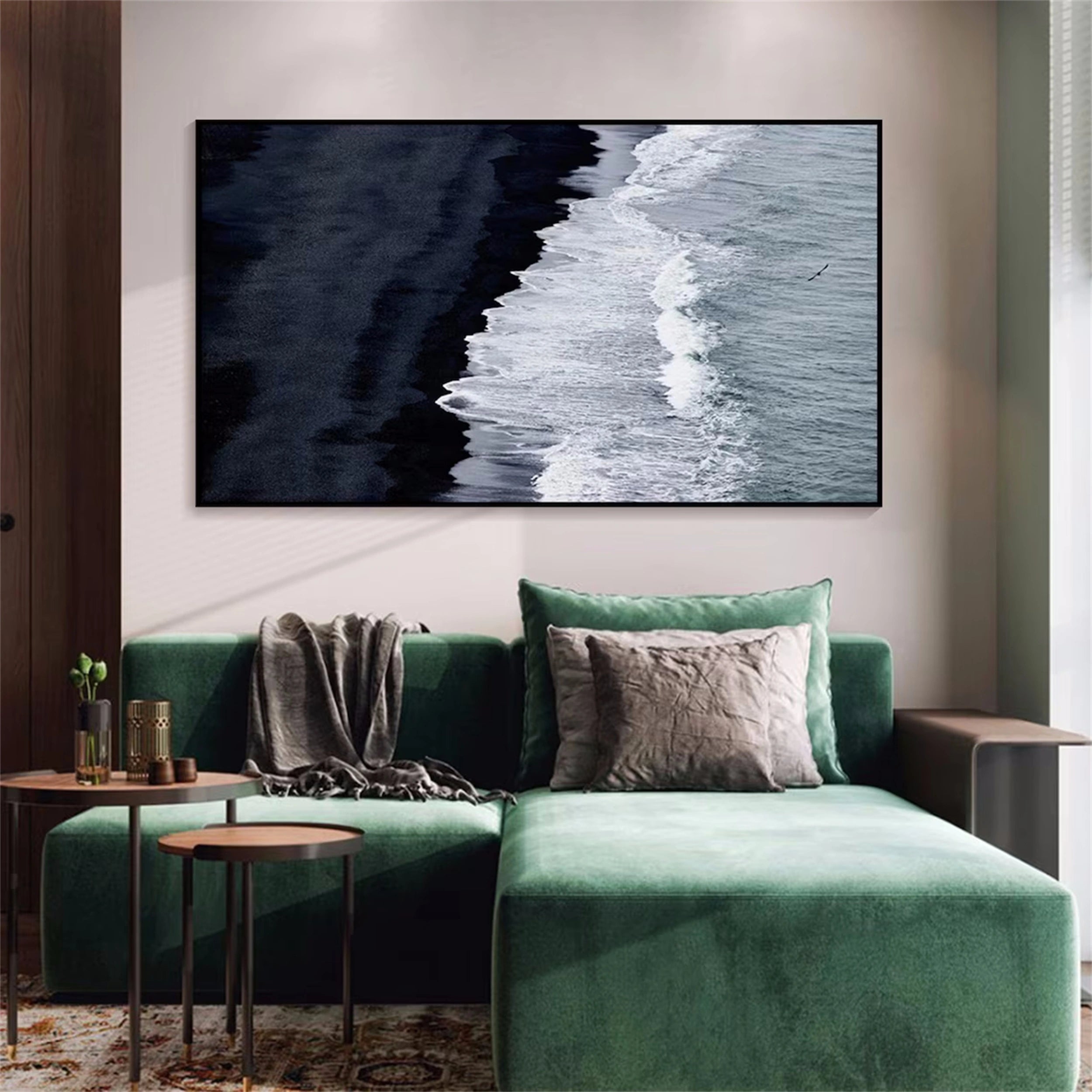 Modern Black and White Textured Minimalist Wall Art Print #MZ056 - Perfect for Living Room, Bedroom & Office Decor
