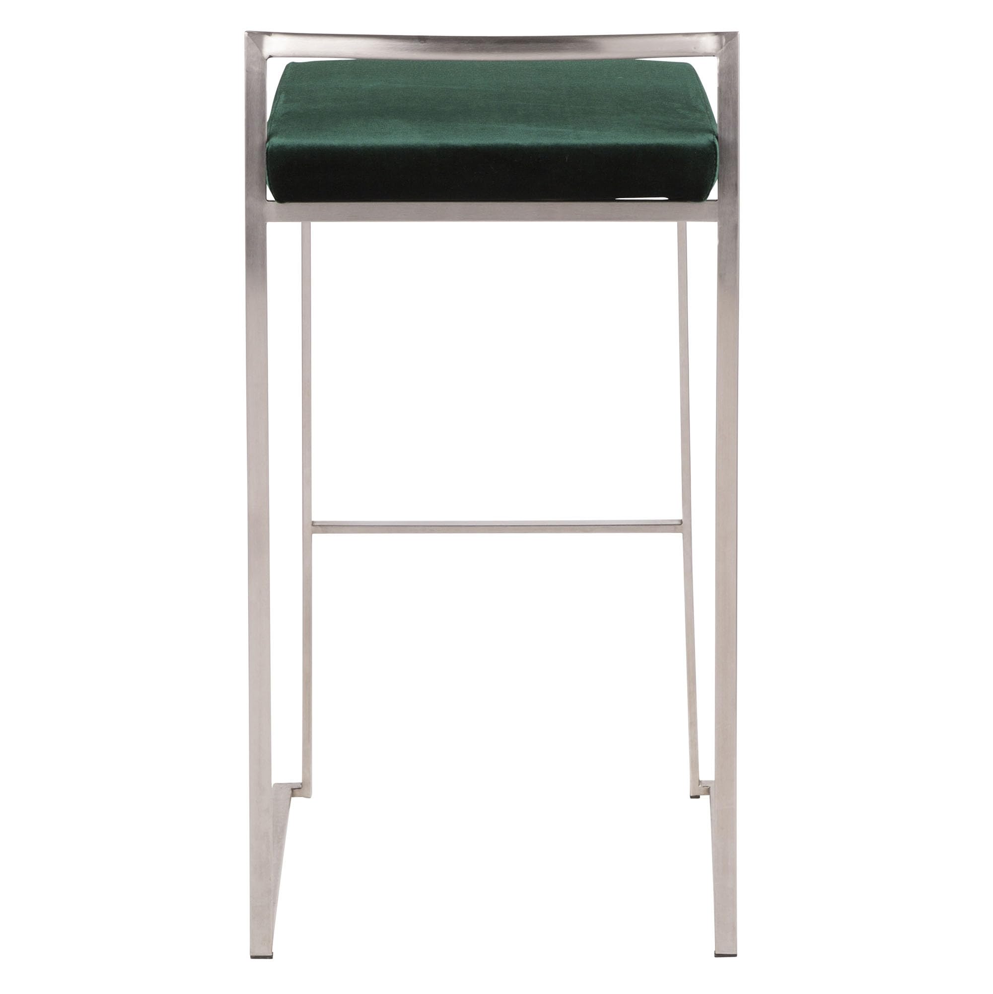 Fuji Stacker Bar Stool Set of 2 - Modern Adjustable Bar Chairs for Kitchen Island, Pub & Home Bar - Durable Counter Height Stools for Dining & Entertainment Areas