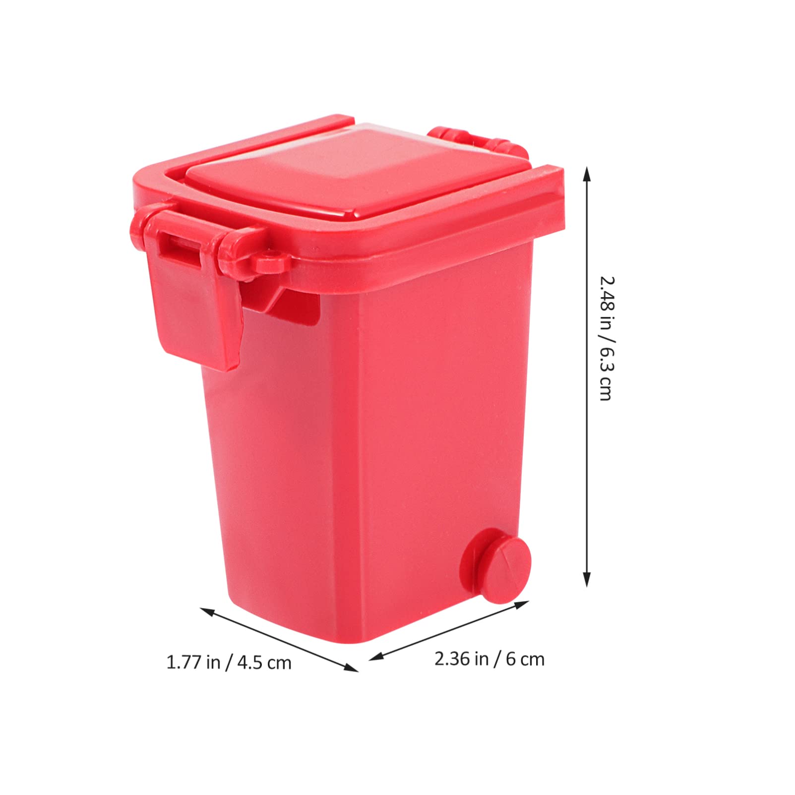 Mipcase 4-Piece Toy Trash Can Set - Mini Garbage Trucks & Curbside Bins - Realistic Waste Collection Play Vehicles for Kids - Perfect for Pretend Play, Educational Toys, and Recycling Awareness Activities