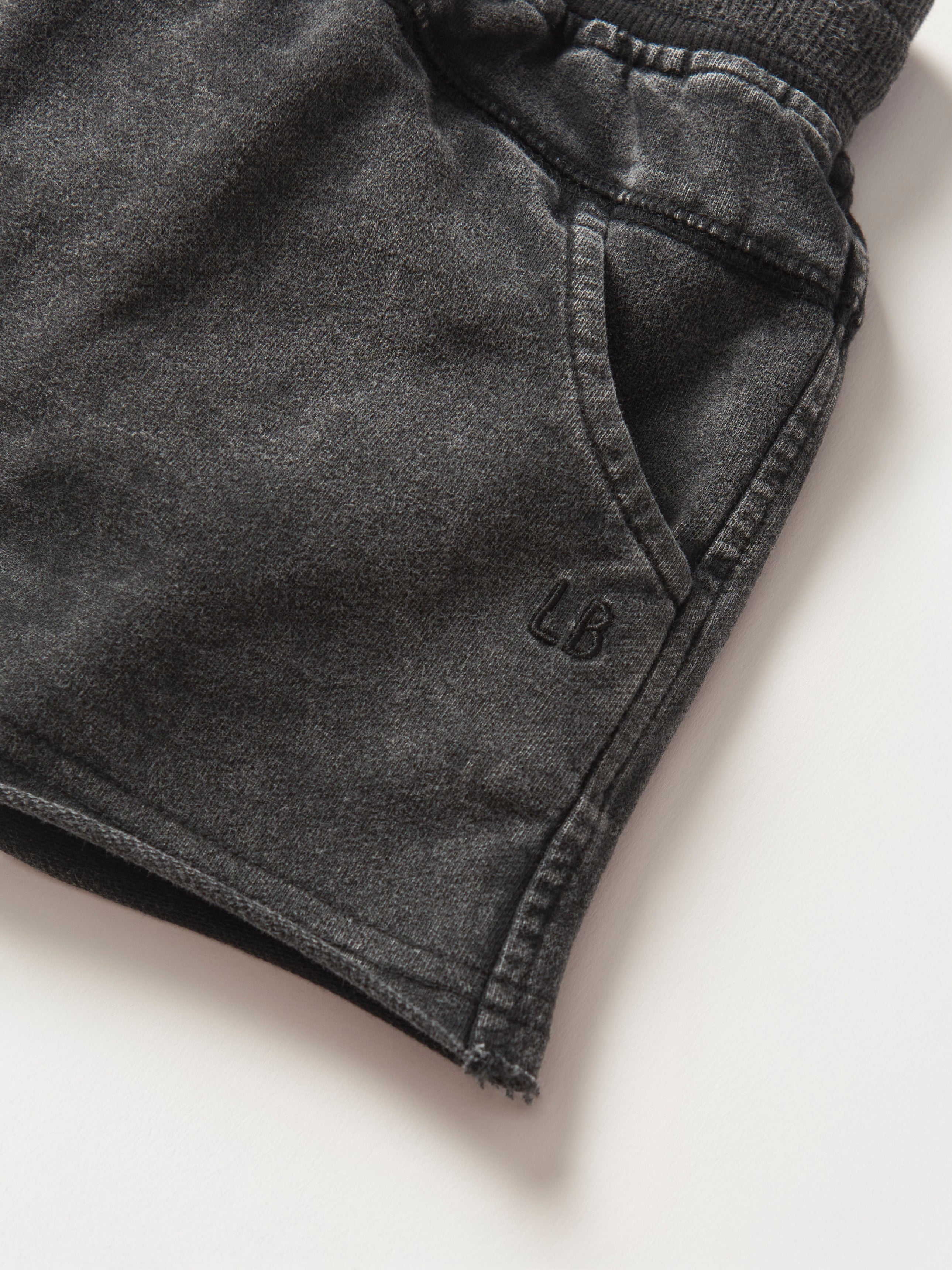 Acid Wash Raw Edge Harem Shorts - Trendy Black Cotton Lounge Pants for Women | Perfect for Yoga, Beachwear & Casual Street Style