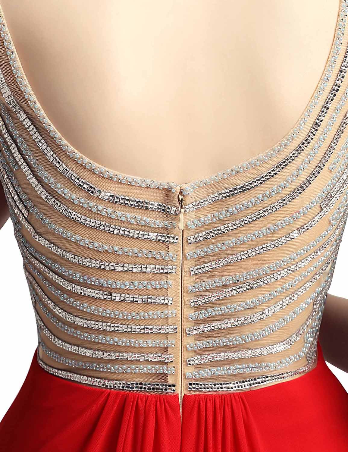 Sarahbridal Luxury Women's Formal Dresses - Beaded Sequin Elegant Evening Gown with Tulle Applique Embroidery for Prom, Gala & Special Occasions 2024