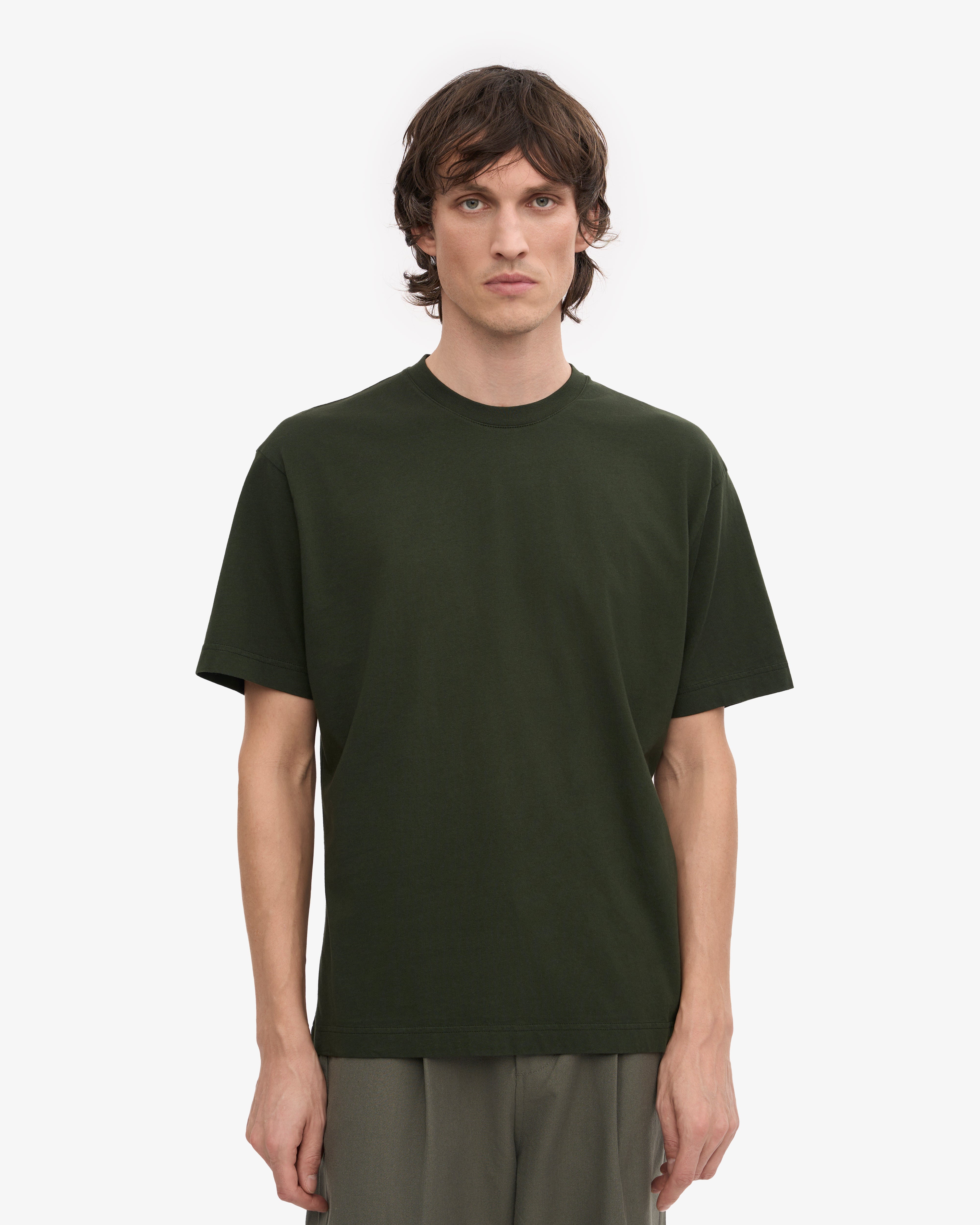 Oversized Organic Cotton T-Shirt for Women - Eco-Friendly Hunter Green Tee - Perfect for Casual Wear, Loungewear & Sustainable Fashion
