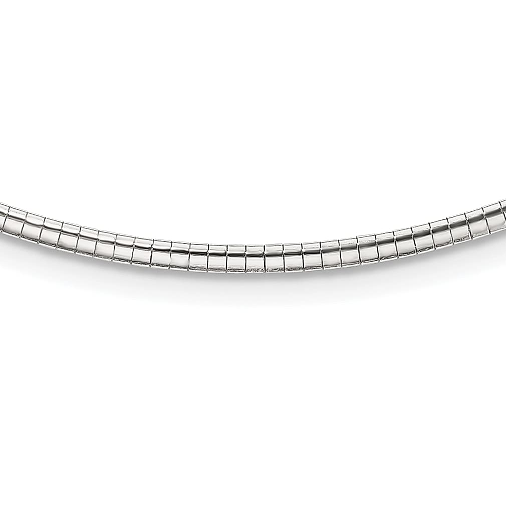 925 Sterling Silver 2mm 2 Inch Cubetto Chain Necklace with Pendant - Dainty Omega Fine Jewelry for Women, Perfect Gift for Her - Ideal for Everyday Wear, Special Occasions & Anniversary Gifts