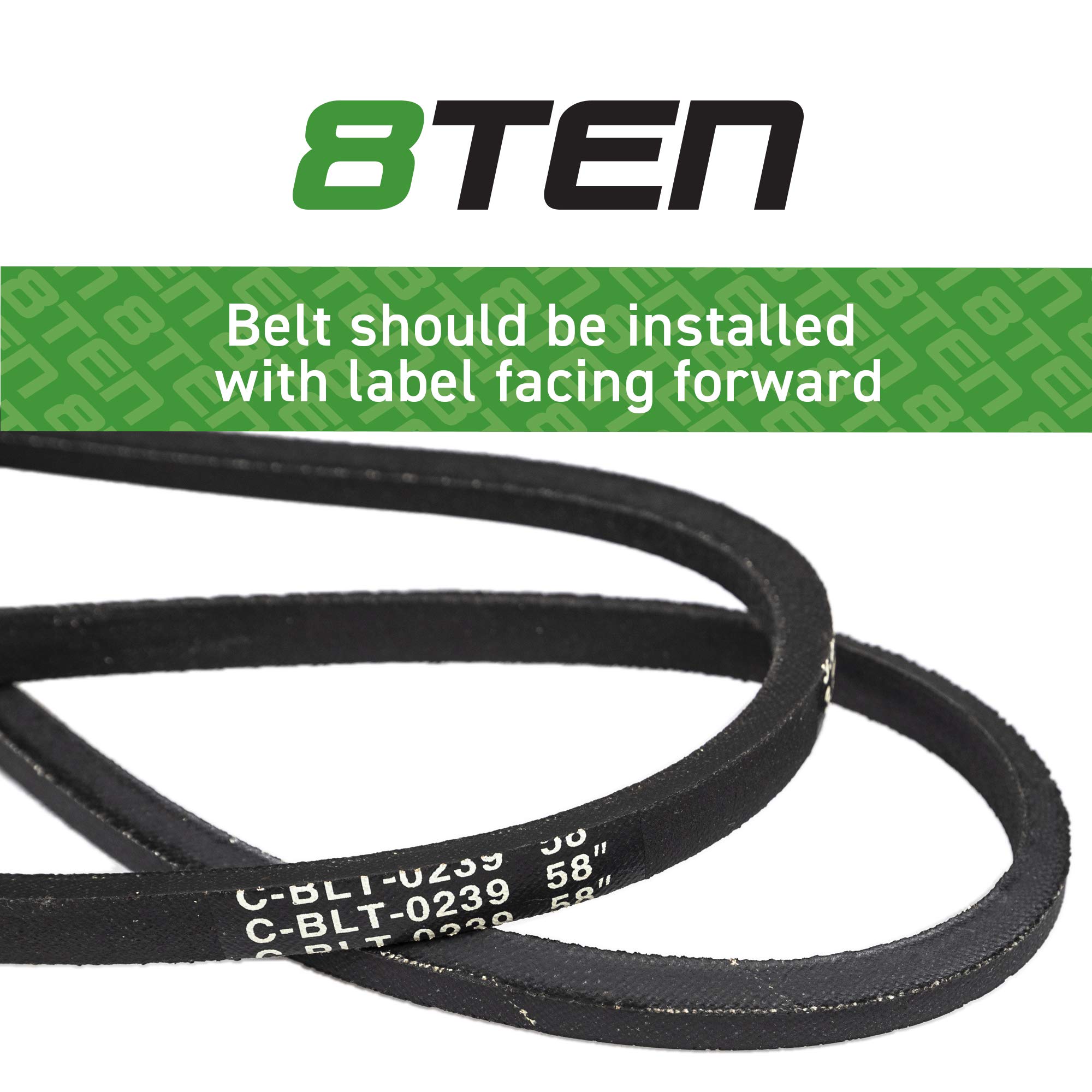 8TEN Replacement Drive Belt Compatible with MTD Cub Cadet RT60 RT65 RT65E RT65ES RT65H RTS50 FT24 RB-550 Tillers - Fits Models 754-0434 & 954-0434 - Durable Lawn Mower Tractor Belt for Smooth Operation & Long-Lasting Performance - Perfect for Yard Maintenance, Landscaping & Agricultural Use