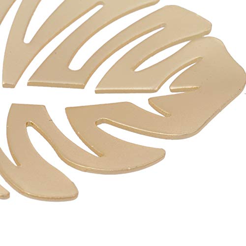 Gold Green Palm Leaf Dangle Earrings for Women | Tropical Monstera Leaf Bohemian Jewelry | Beach Party, Summer Vacation & Boho Chic Outfit Accessories
