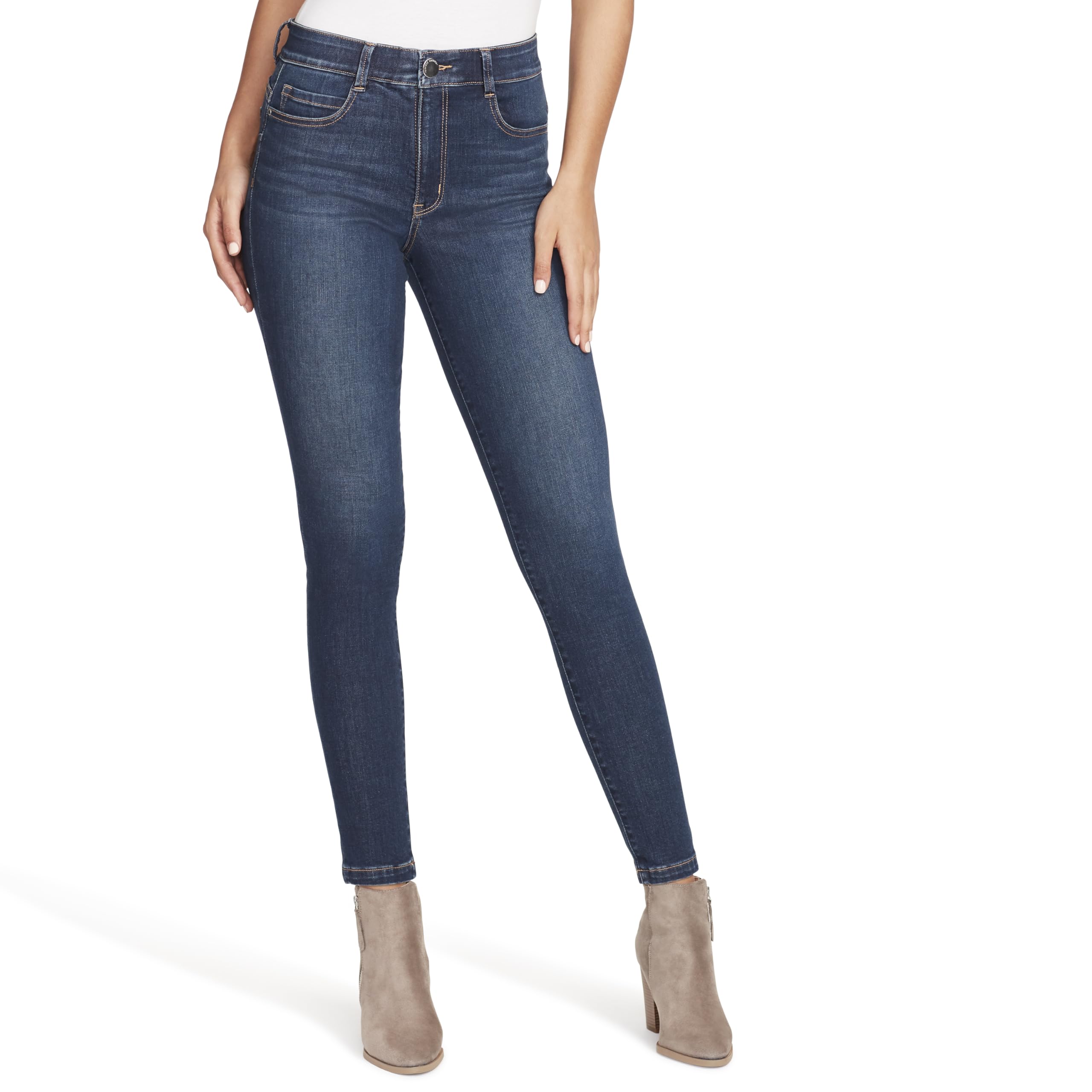 Vintage American Blues Women's High Waist Skinny Jeans - Stretch Denim for Comfort & Style | Perfect for Casual Wear, Night Out & Everyday Fashion