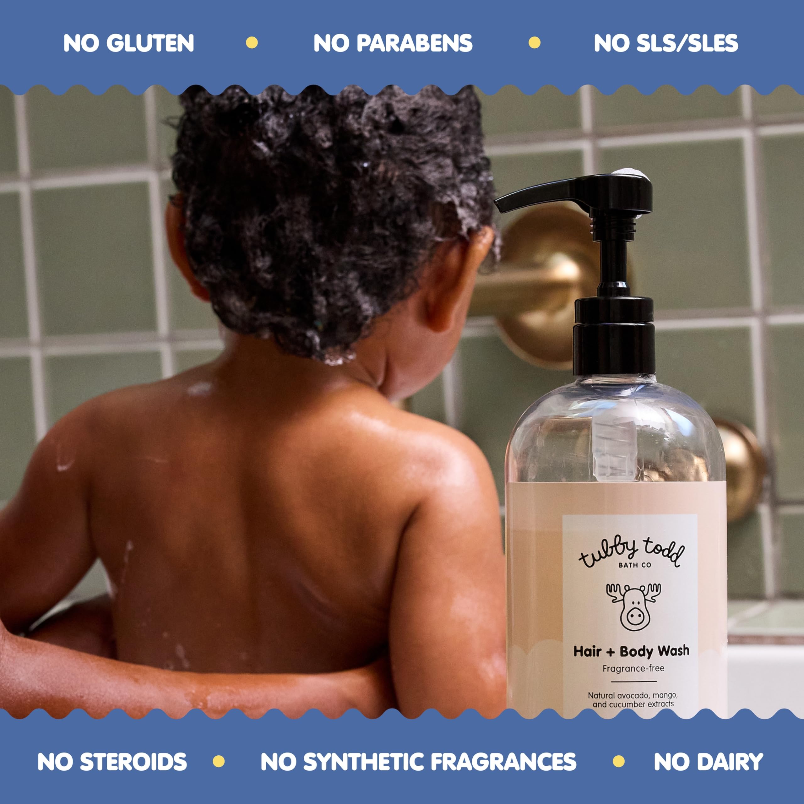 TUBBY TODD Baby Body Wash & All Over Ointment Eczema Care Set - Hypoallergenic, Fragrance-Free 25oz Skincare for Newborns & Toddlers - Gentle Daily Bath & Moisturizing Solution for Sensitive Skin & Eczema Relief