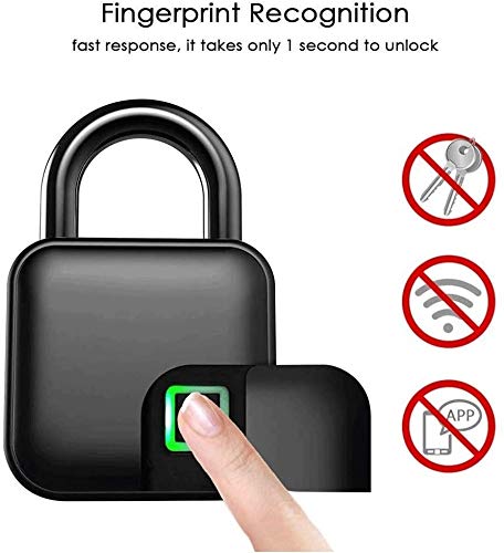 Smart Fingerprint Lock - Keyless Entry for Gym Lockers, Luggage, Travel, Home Doors, Suitcases, Backpacks, School, Bike & Office - Secure & Convenient Access for On-the-Go Lifestyle