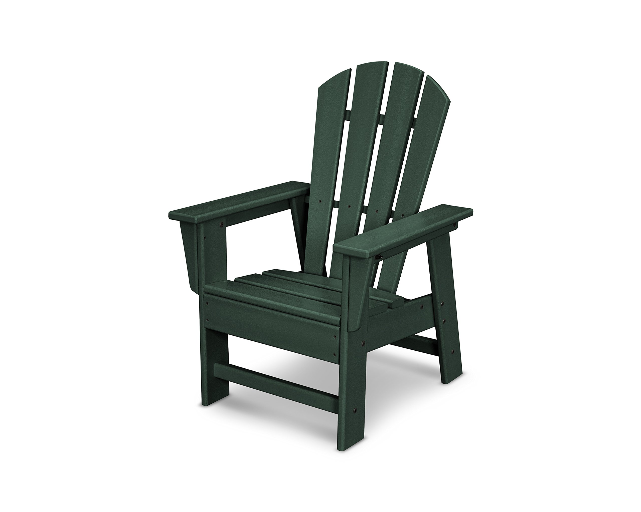 POLYWOOD SBD12GR South Beach Kid Chair - Durable Outdoor Plastic Adirondack Chair for Children, Green - Perfect for Backyard, Poolside & Beach Use