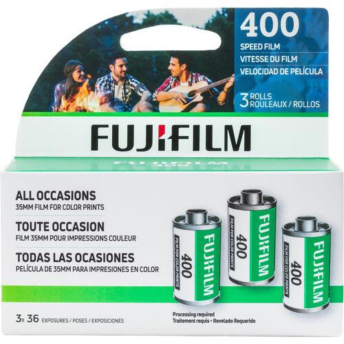 FUJIFILM Superia X-TRA 400 Color Negative Film 35mm (3 Pack, 36 Exposures) - Perfect for Outdoor Photography, Travel & Low Light Conditions