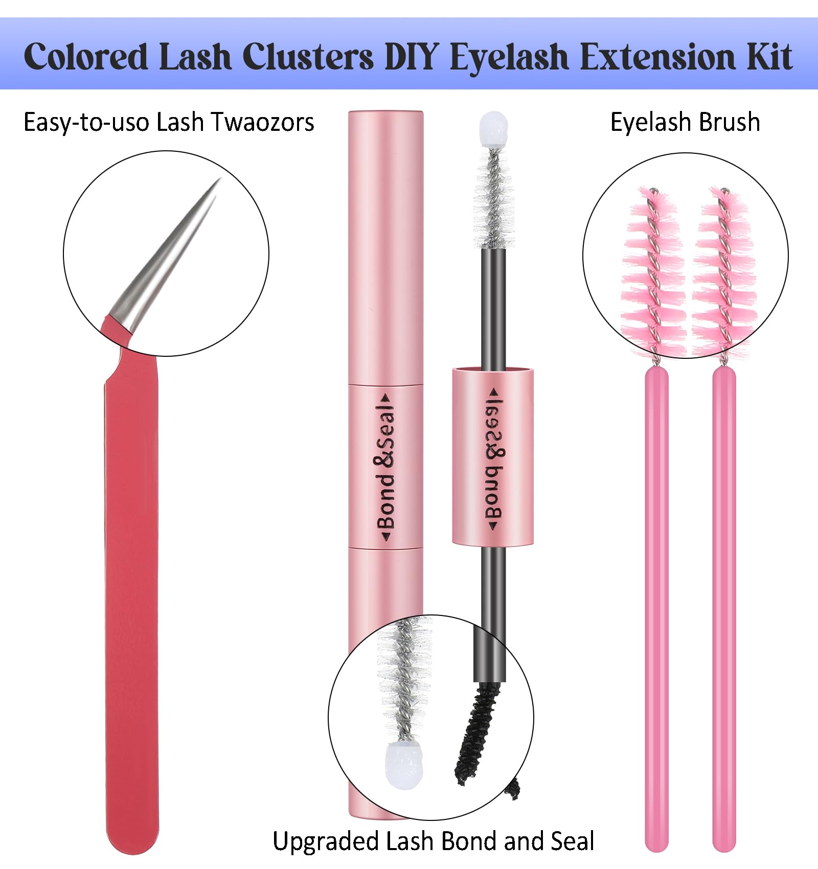 3D Colored Lash Clusters - 240Pcs C Curl Eyelash Extensions in 6 Vibrant Colors (14-16mm) for DIY Individual Lashes | Fluffy, Long-Lasting & Waterproof | Perfect for Parties, Halloween & Special Occasions