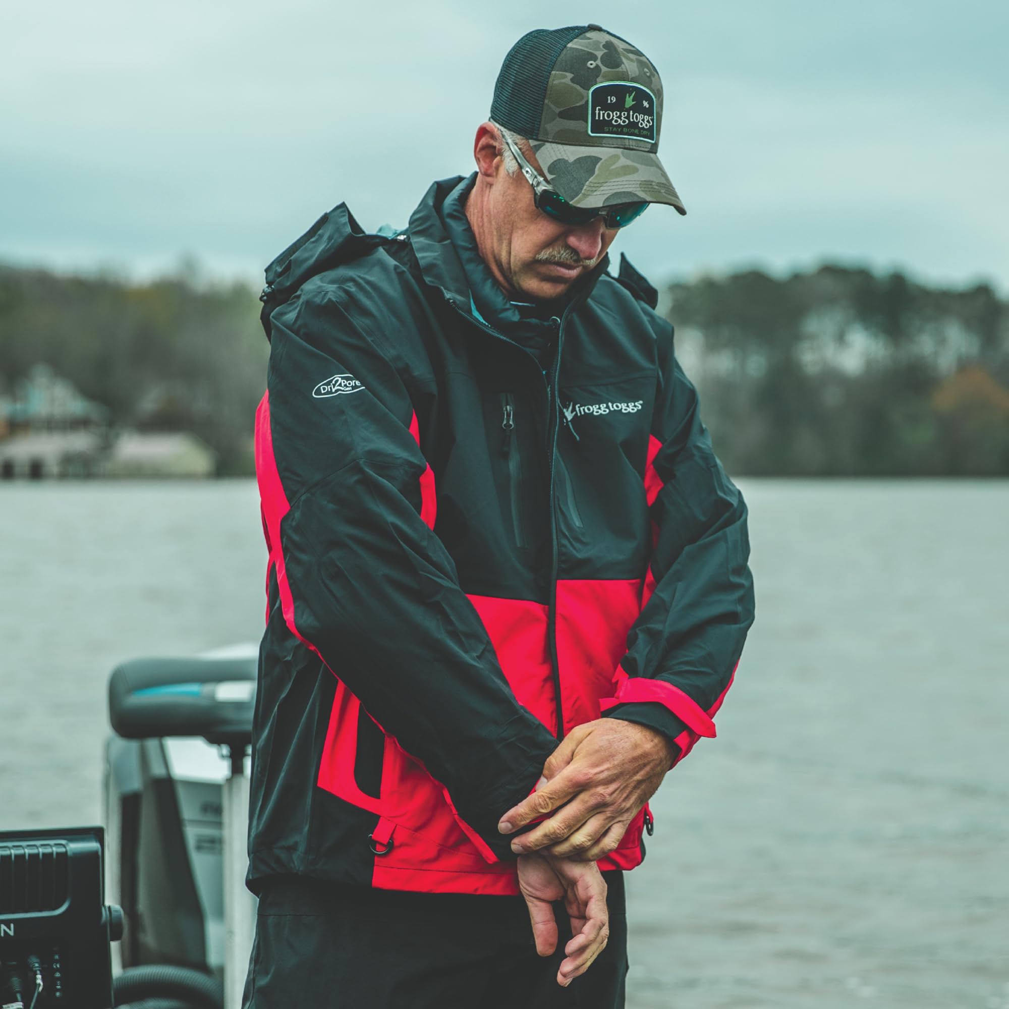 FROGG TOGGS Men's Pilot II Waterproof Rain Jacket - Lightweight Outdoor Jacket for Hiking, Fishing & Camping - Compatible with Co-Pilot Puff Jacket & Vest Liners