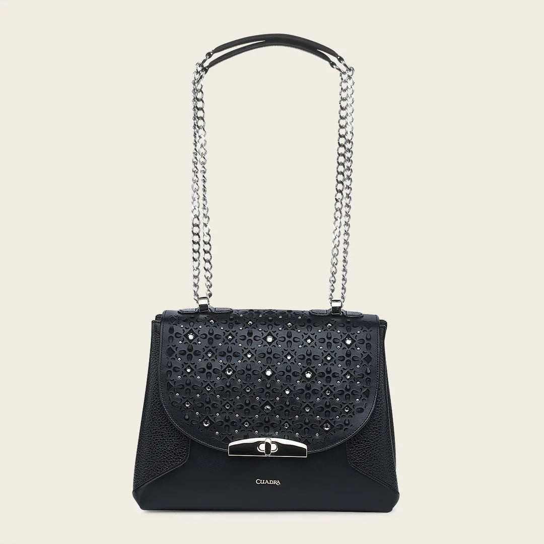 BOD1RRS Women's Casual Fashion Leather Shoulder Bag - Black Crossbody Purse for Everyday Use, Work & Travel