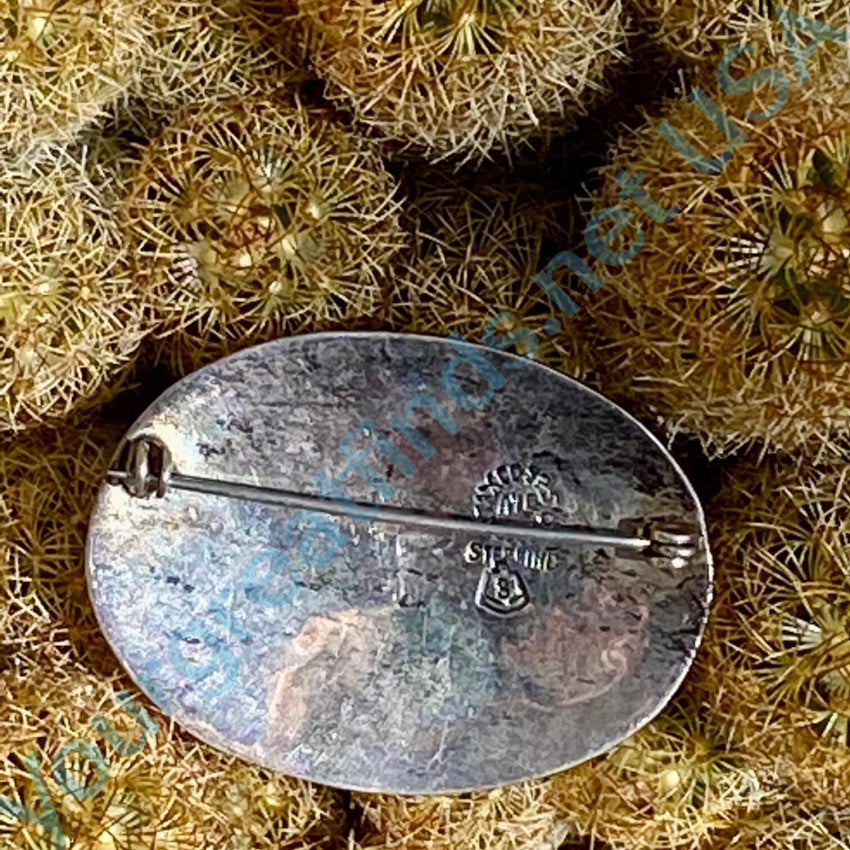 Vintage Mexican Cactus Agave Harvester Pin Sterling Silver - Authentic Handmade Mexican Jewelry for Western Fashion & Cowboy Boot Accessories