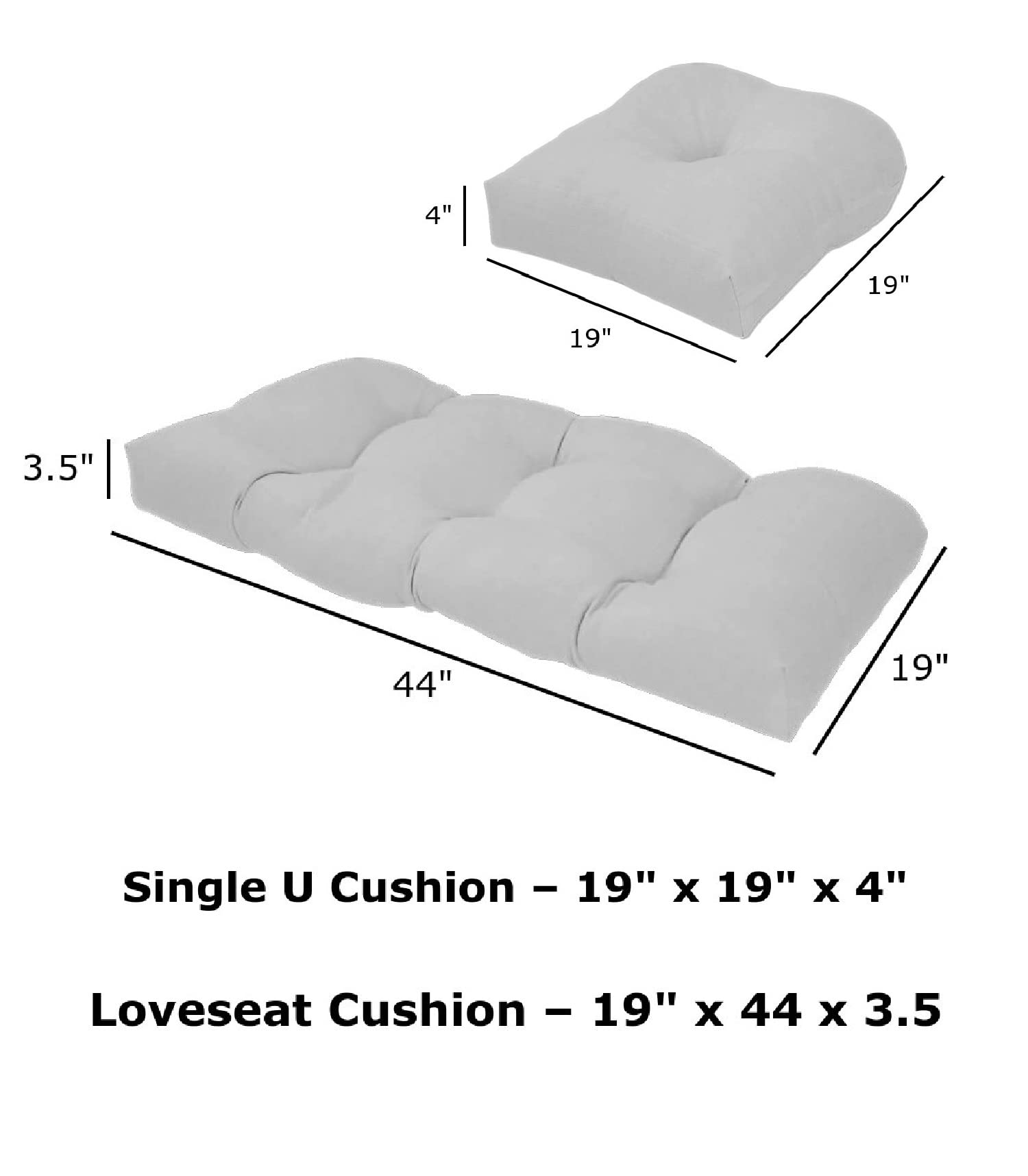 Outdoor Allodalla Oasis 5-Piece Waterproof Cushion Set - Patio Furniture Cushions for Garden, Poolside & Deck Lounge Chairs