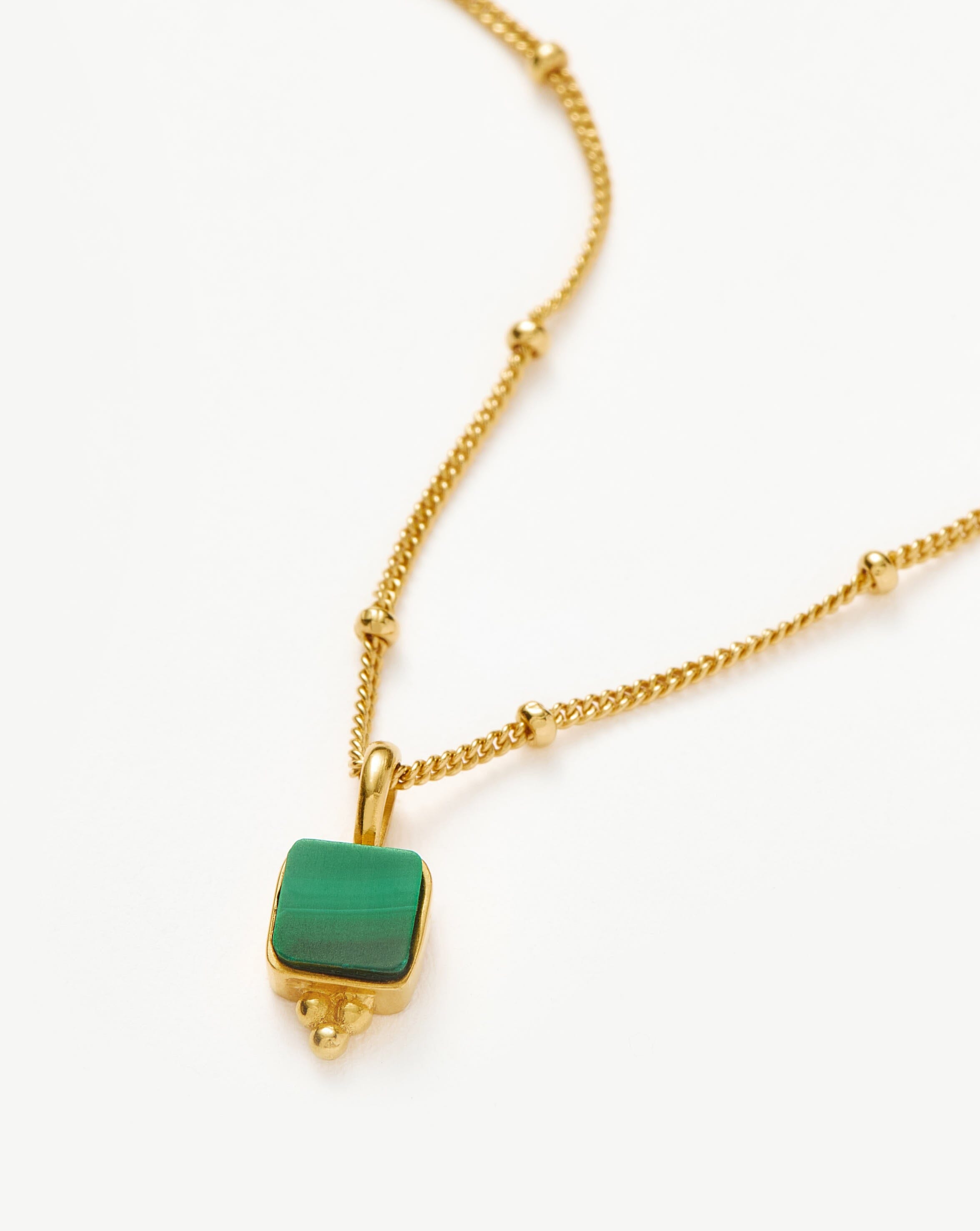 Lucy Williams Malachite Choker Necklace - 18k Gold Vermeil & Genuine Malachite Stone Jewelry for Women | Elegant Gift for Birthday, Anniversary & Special Occasions