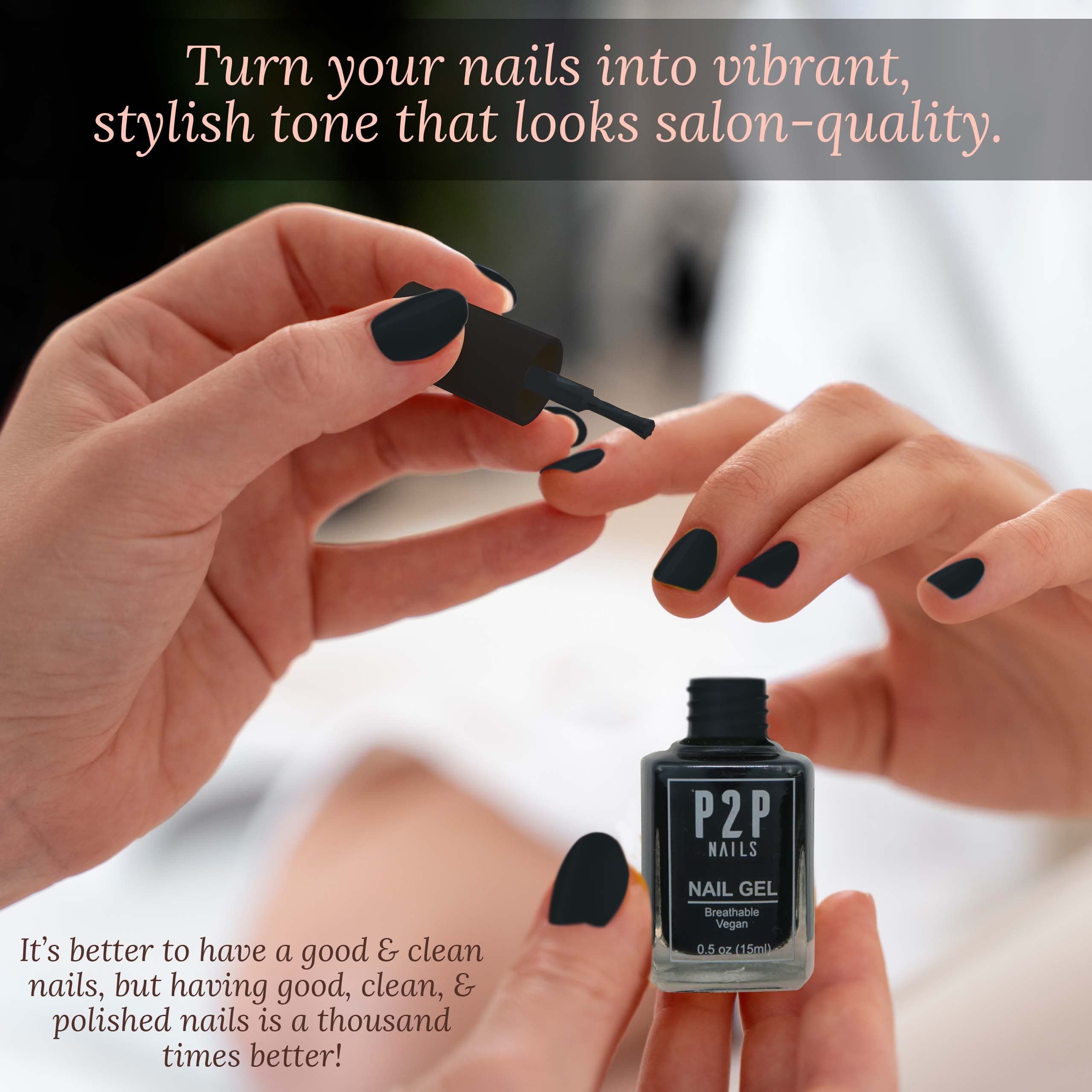 Vegan Nail Gel Polish - Natural Shine & Scratch-Free Quick Dry Gel Polish with Smooth Texture in Vibrant Colors (Oh Hail) | Perfect for Manicures, Pedicures & Nail Art at Home or Salon