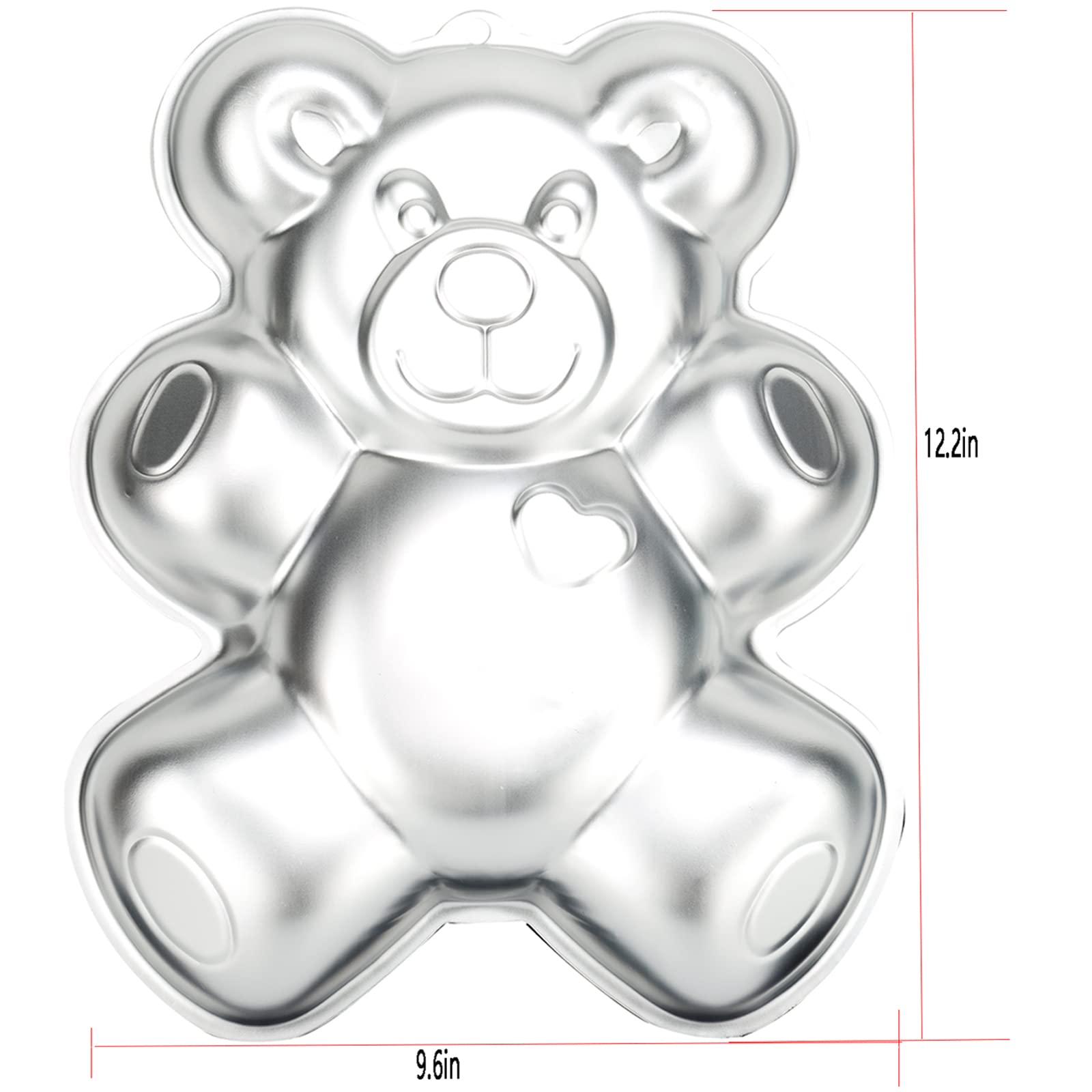 3D Animal Cake Pan Set - Bear, Panda & Teddy Bear Shaped Aluminum Cake Molds for DIY Birthday Cakes - Perfect for Kids Parties, Baby Showers & Special Occasions