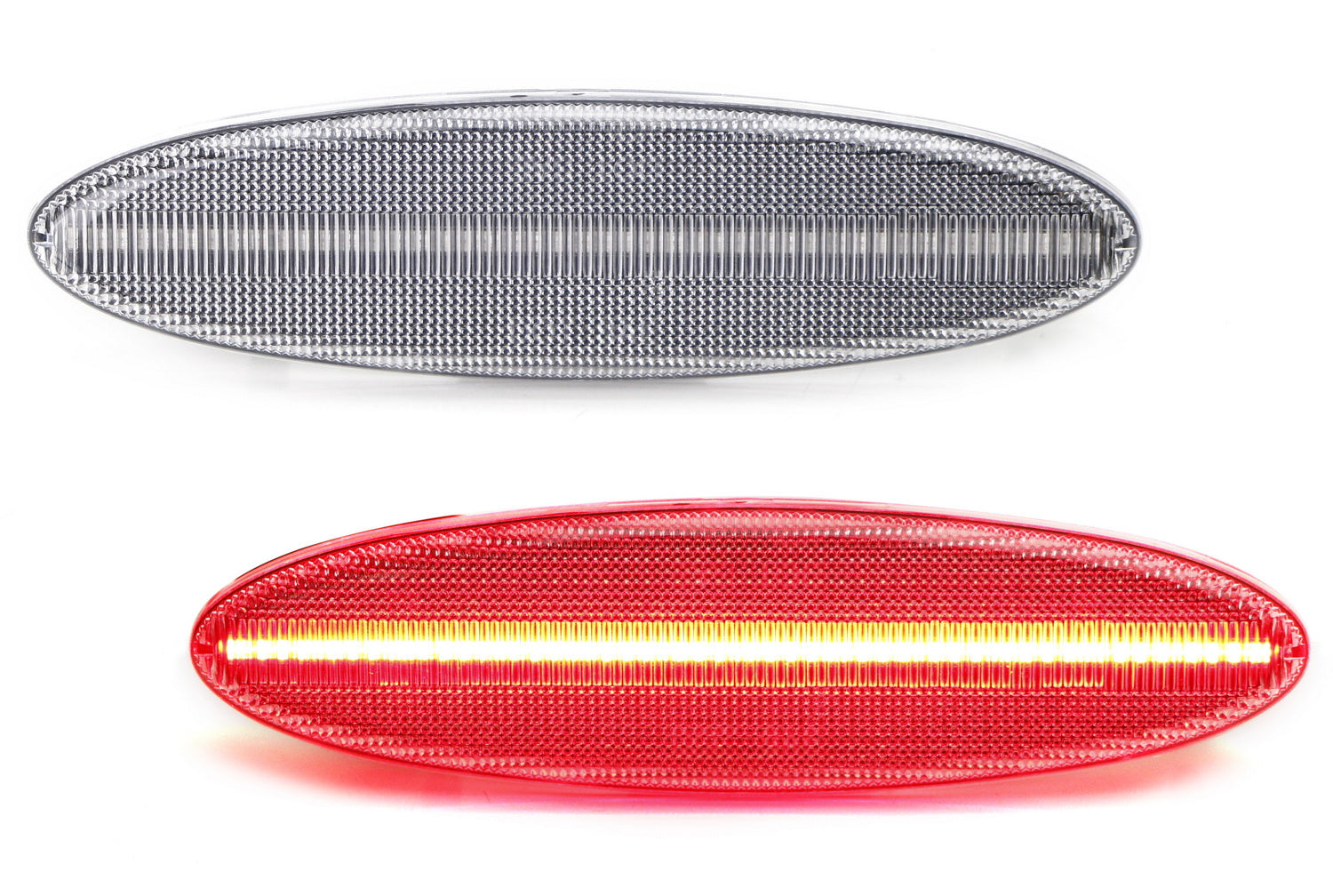 Clear Lens Full LED Strip Rear Side Marker Light Kit for 1999-2004 Chevy C5 Corvette - High Visibility Nighttime Safety & Custom Styling Upgrade