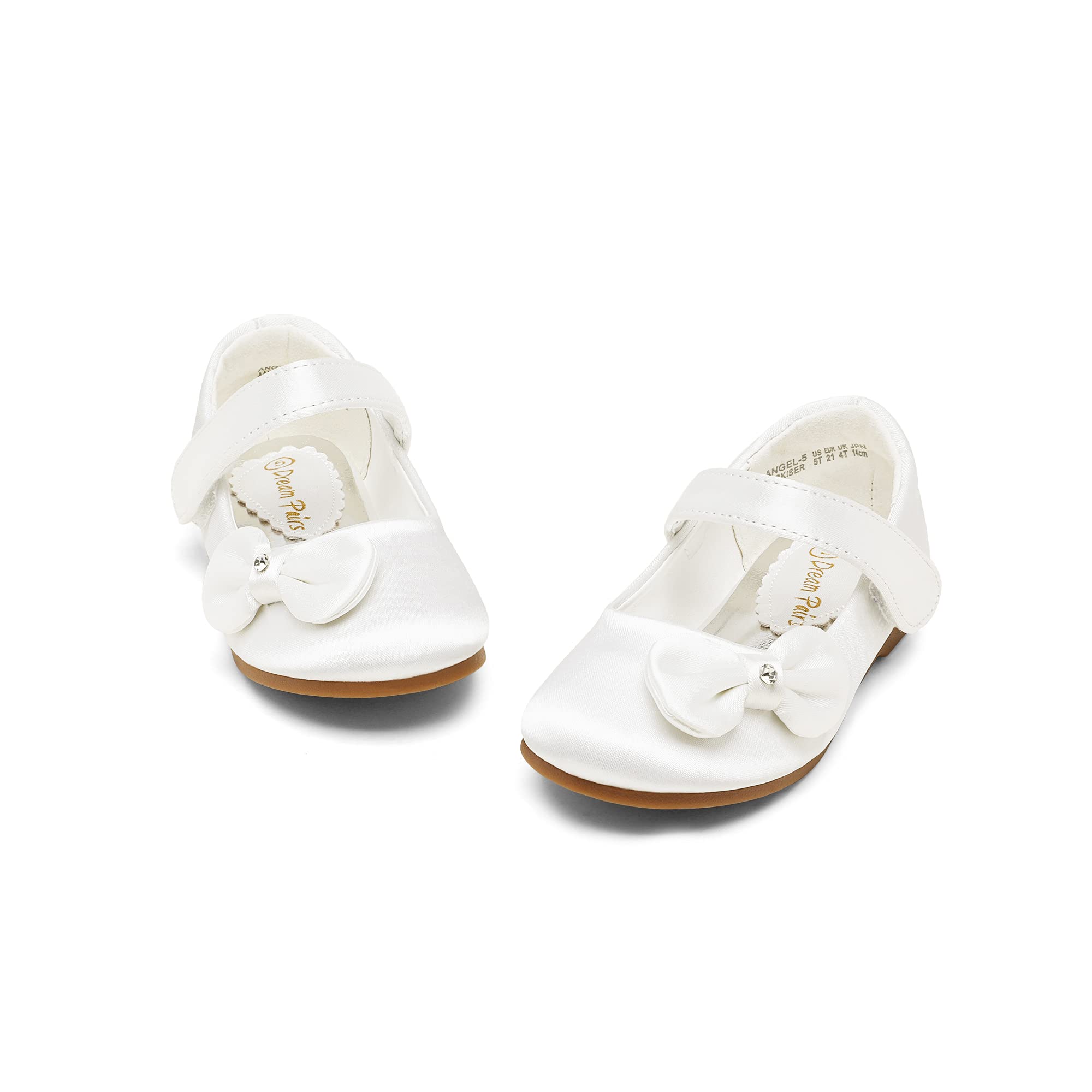 **DREAM PAIRS Toddler Girls Mary Jane Flats - Side Bow Ballet Shoes for Toddlers & Little Girls | Comfortable Dress Shoes for Weddings, Parties & Special Occasions**
