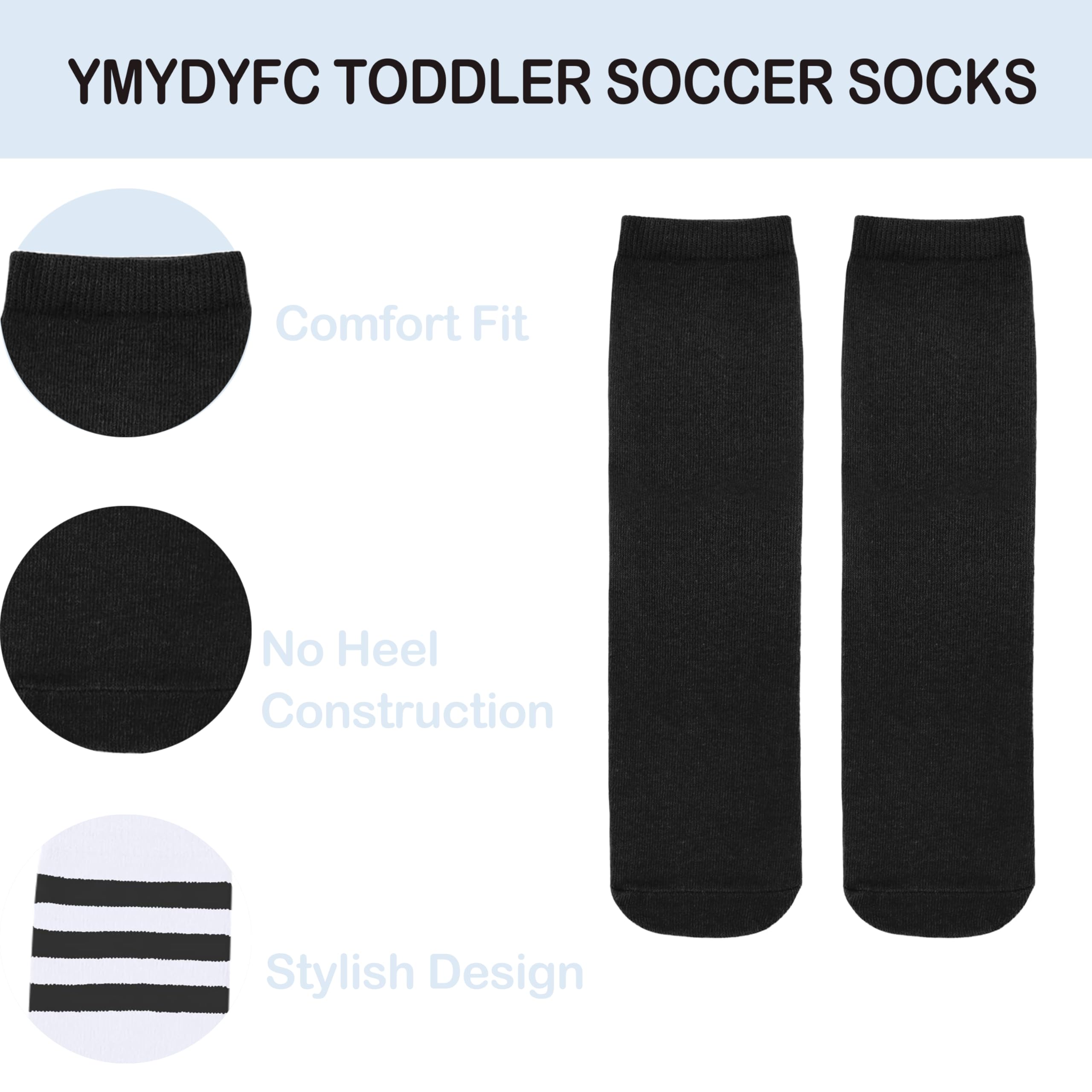 **YMYDYFC Kids Soccer Socks - 4 Pack Knee High Athletic Socks for Boys & Girls - Youth Baseball, Softball & Sports Socks - Perfect for Soccer, Baseball, and School PE Activities**