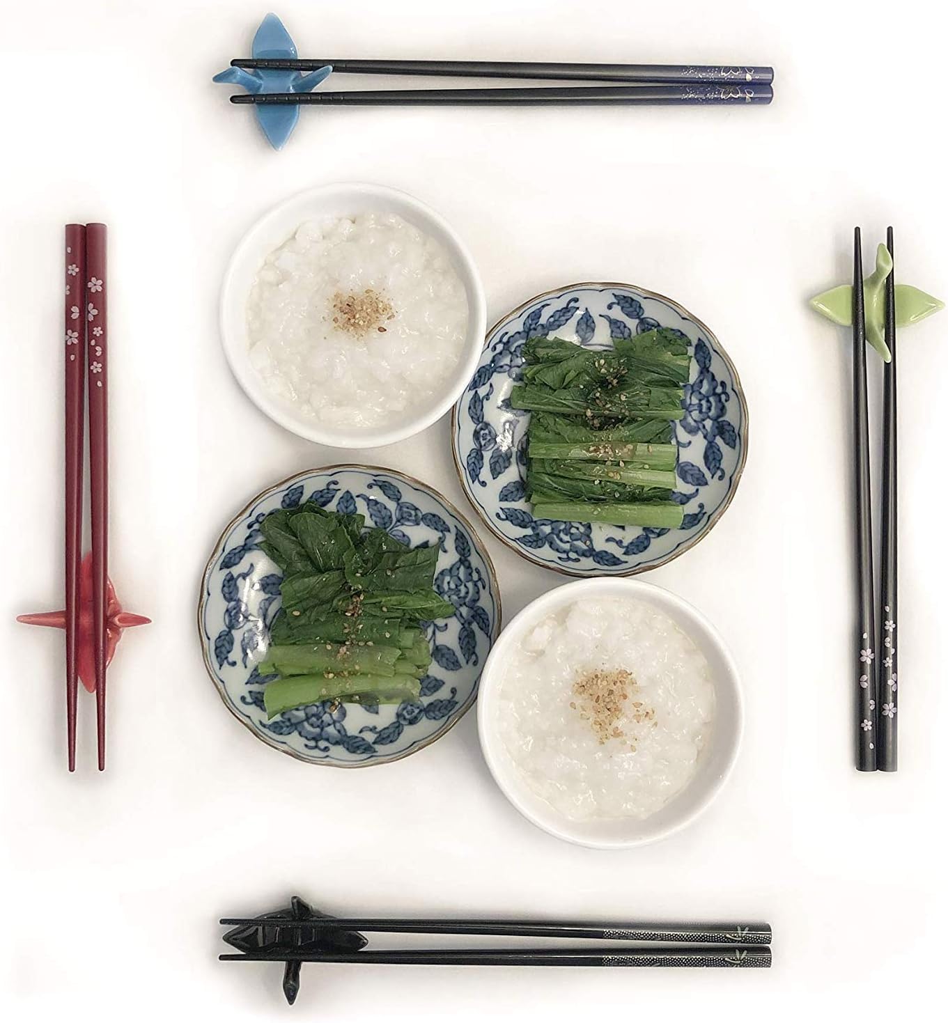 JapanBargain 3687 - Reusable Bamboo Travel Chopsticks Set with Case | Chinese, Korean & Japanese Style Utensil | Dishwasher Safe | Made in Japan (Yuzen Red) | Perfect for Asian Dining, Travel, Picnics & Home Use