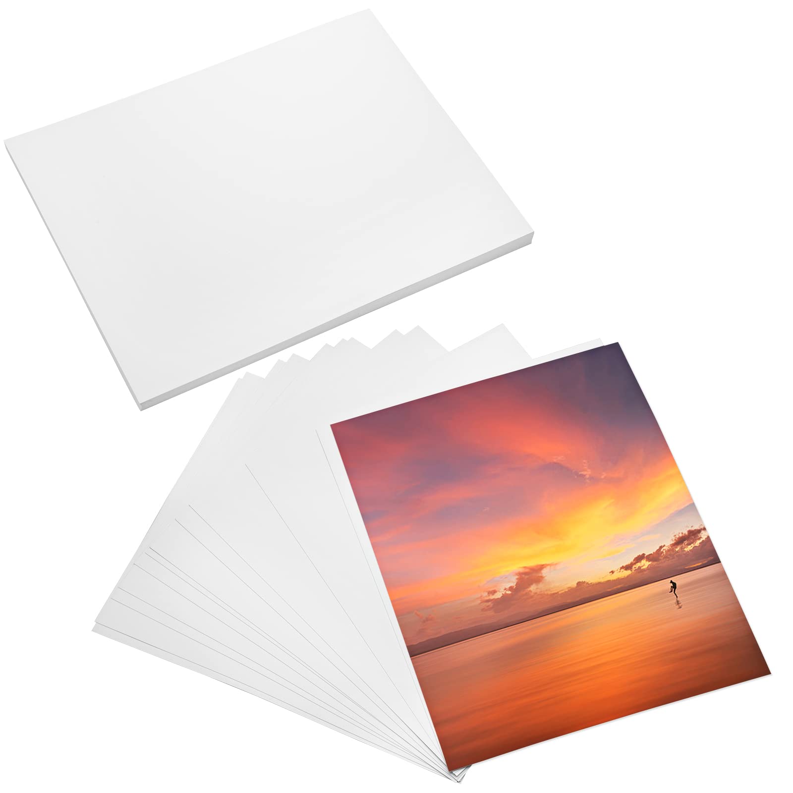 50 Sheets 8x10 Inch Glossy Photo Paper for Inkjet Printers - 180 GSM Premium Quality for Photos, Flyers, Calendars & Brochures - Perfect for Home Printing, Office Use & Creative Projects