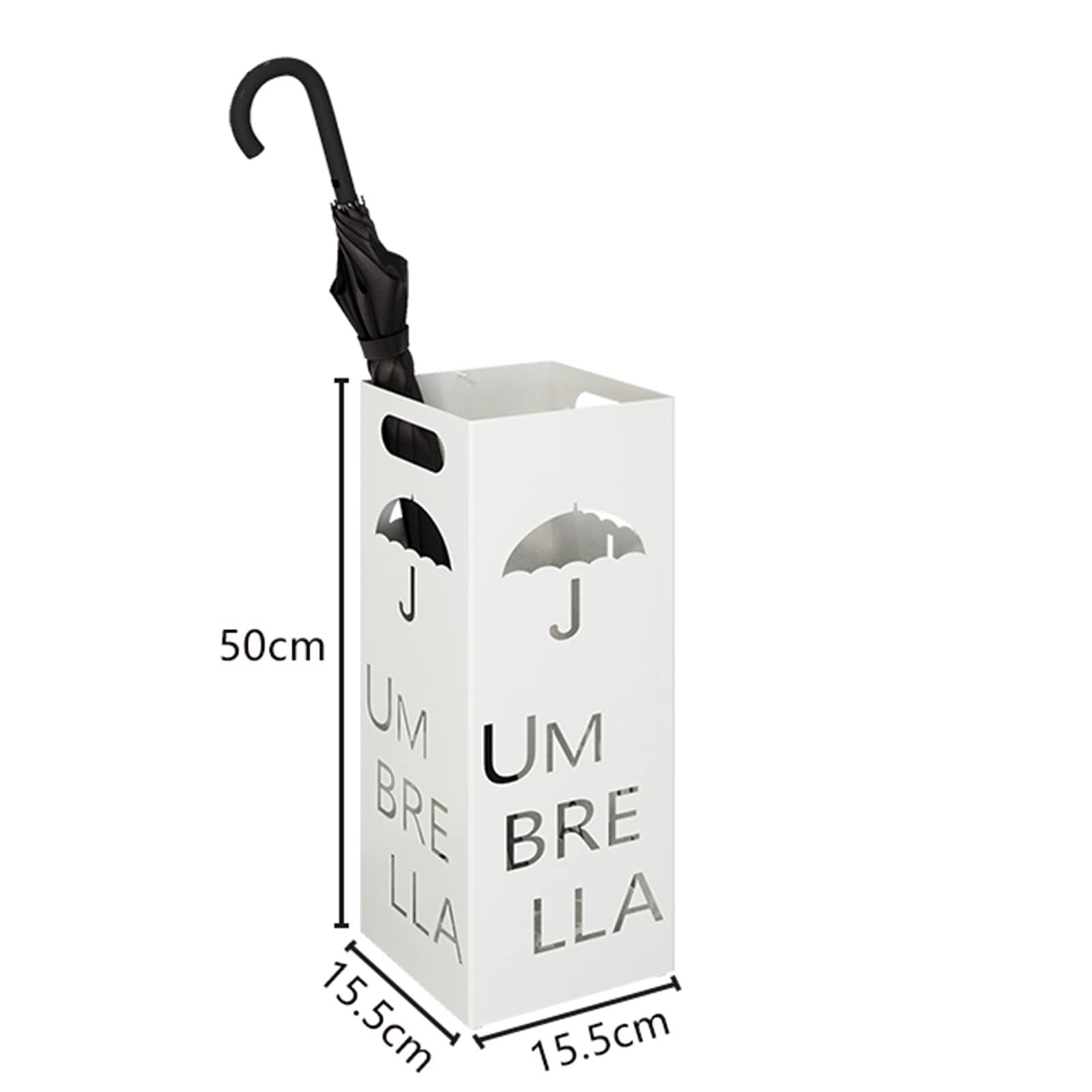 Metal Umbrella Stand with Water Tray & Hooks - Indoor/Outdoor Umbrella Holder for Home, Office, Entryway - Ventilated Design for Drying Wet Umbrellas (Cyan Blue) - Perfect for Porch, Garage & Mudroom Organization