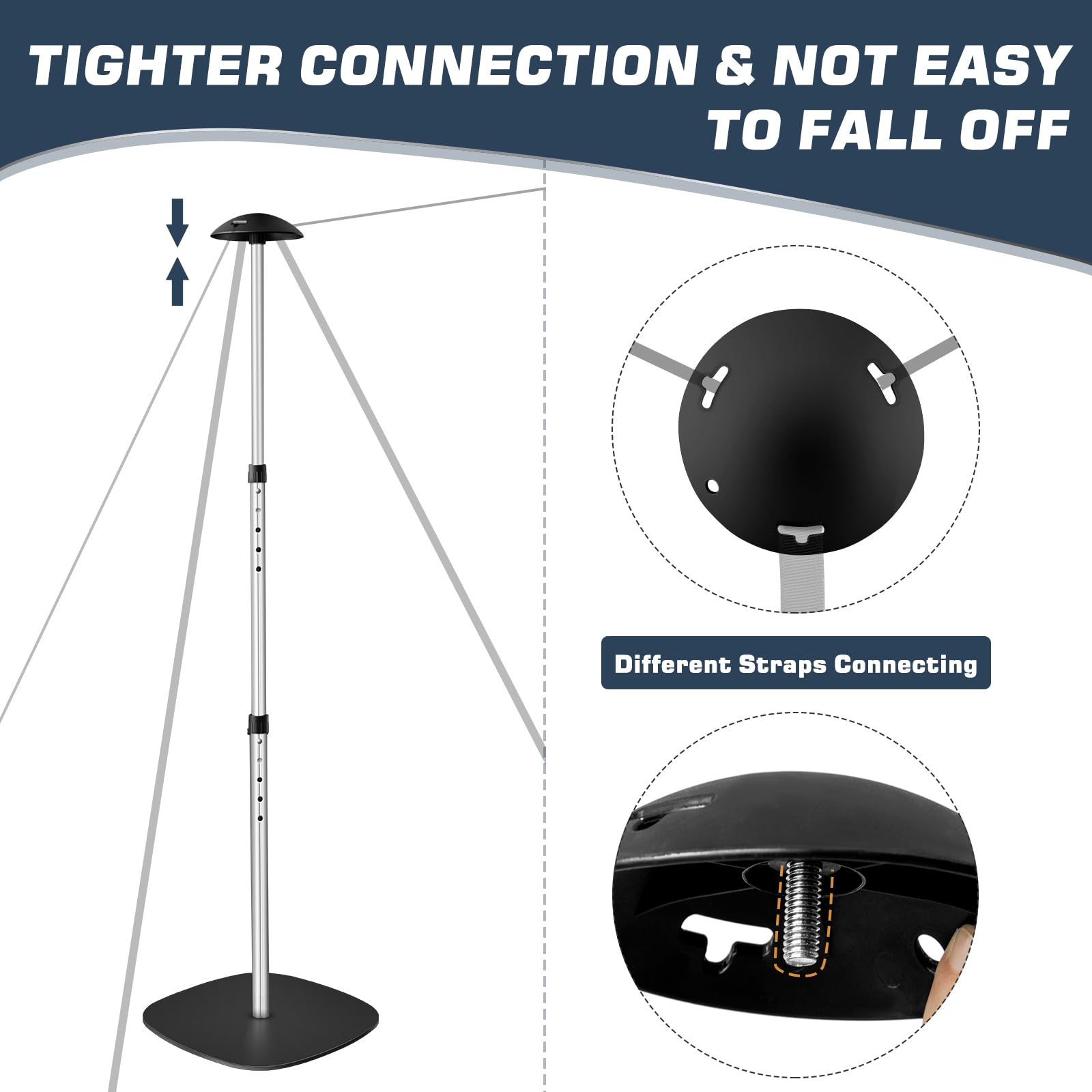 Adjustable Pontoon Boat Cover Support Poles - 2 Pack with EVA Foam for Protection | Marine Use
