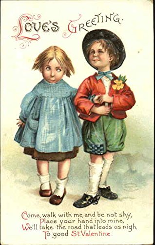 Vintage Antique Postcard - Old-Fashioned Children Walking Arm-in-Arm - Perfect for Collectors, Scrapbooking & Home Decor