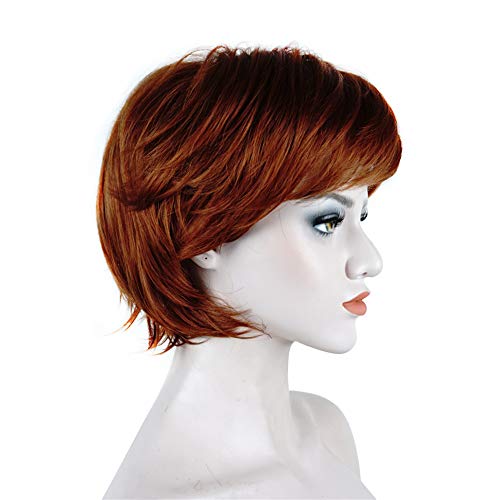 Stylish Short Layered Shaggy Synthetic Wig with Bangs for Women - Perfect for Cosplay, Halloween & Daily Fashion Looks