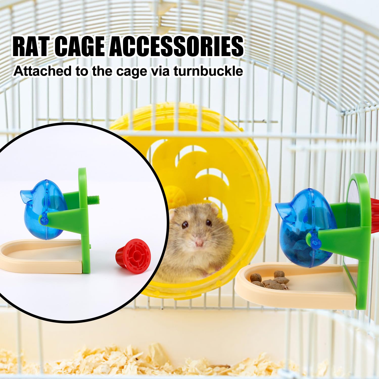 Interactive Rat Enrichment Toys - Foraging Puzzle Toys for Pet Rats, Intelligence Growth Cage Accessories, Treat Dispensing Slow Feeder for Small Animals (Bird, Parakeet, Cockatiel, Conure, Rodent) - Perfect for Mental Stimulation & Natural Foraging Behavior