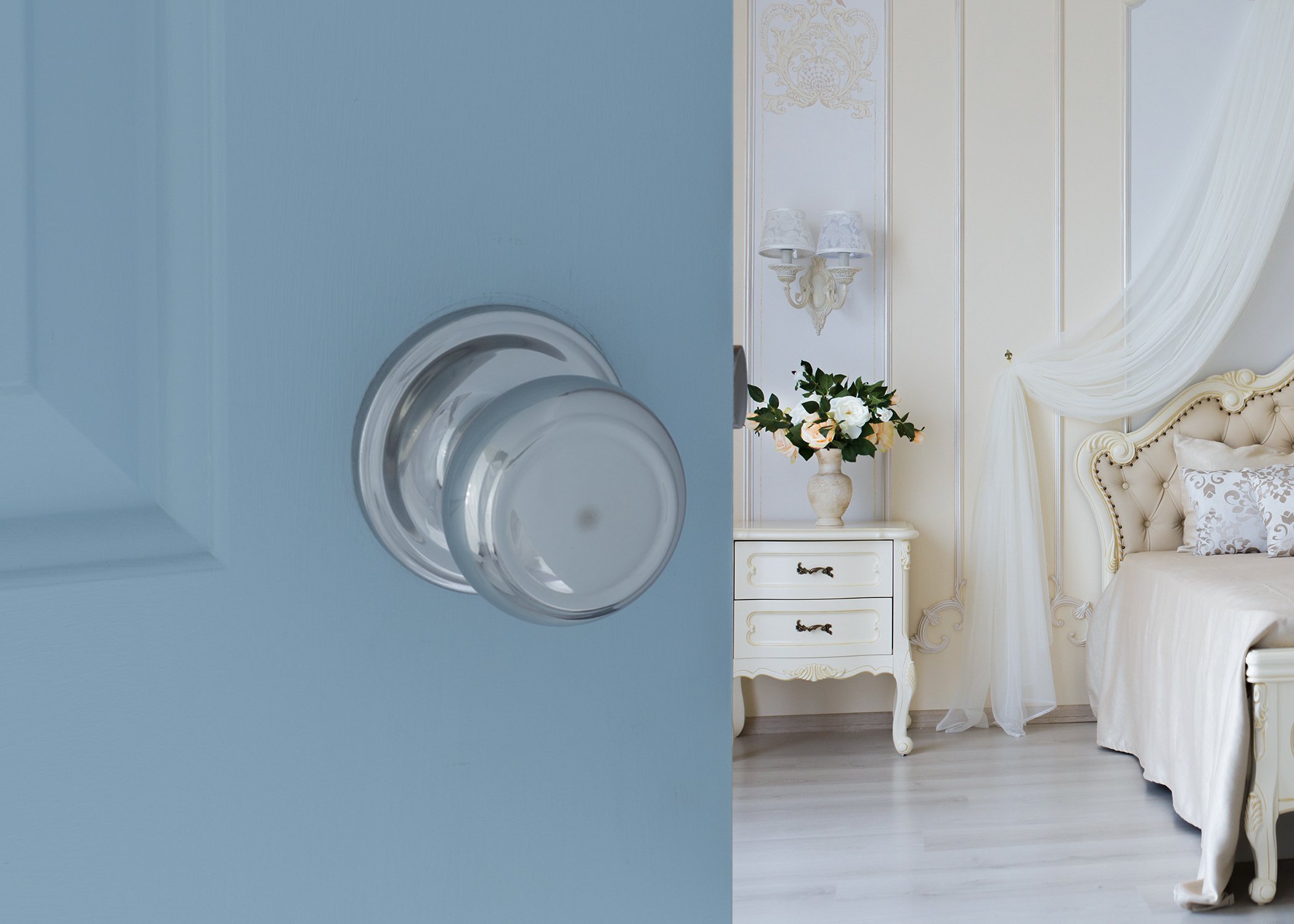 Polished Stainless Steel Door Knob - 1 Pack for Home & Office Doors - Perfect for Bedroom, Bathroom & Closet