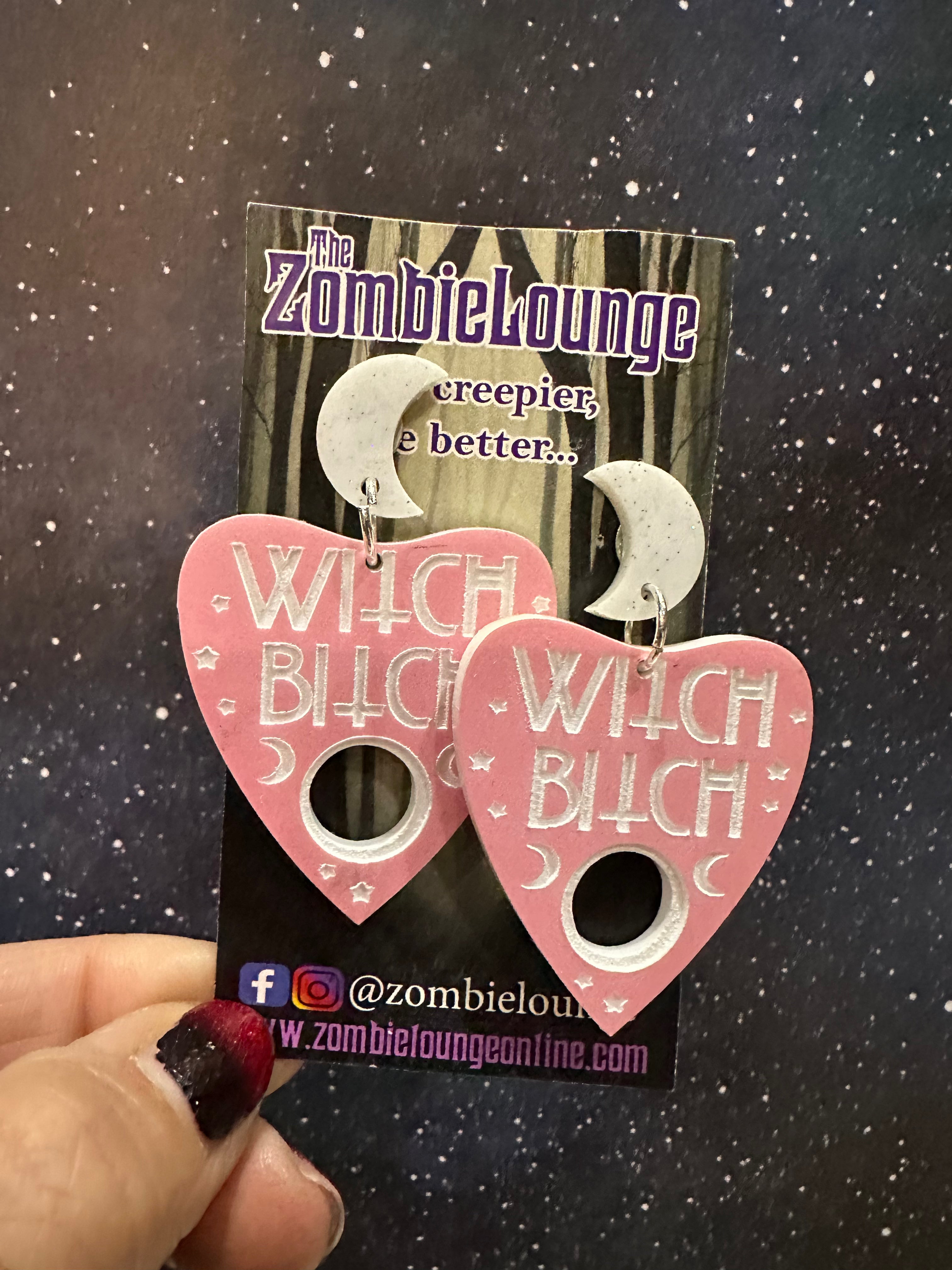 Witch Planchette Earrings - Gothic Ouija Board Jewelry for Women, Halloween & Witchy Aesthetic Accessories | Perfect for Spooky Parties, Witchcraft & Boho Fashion