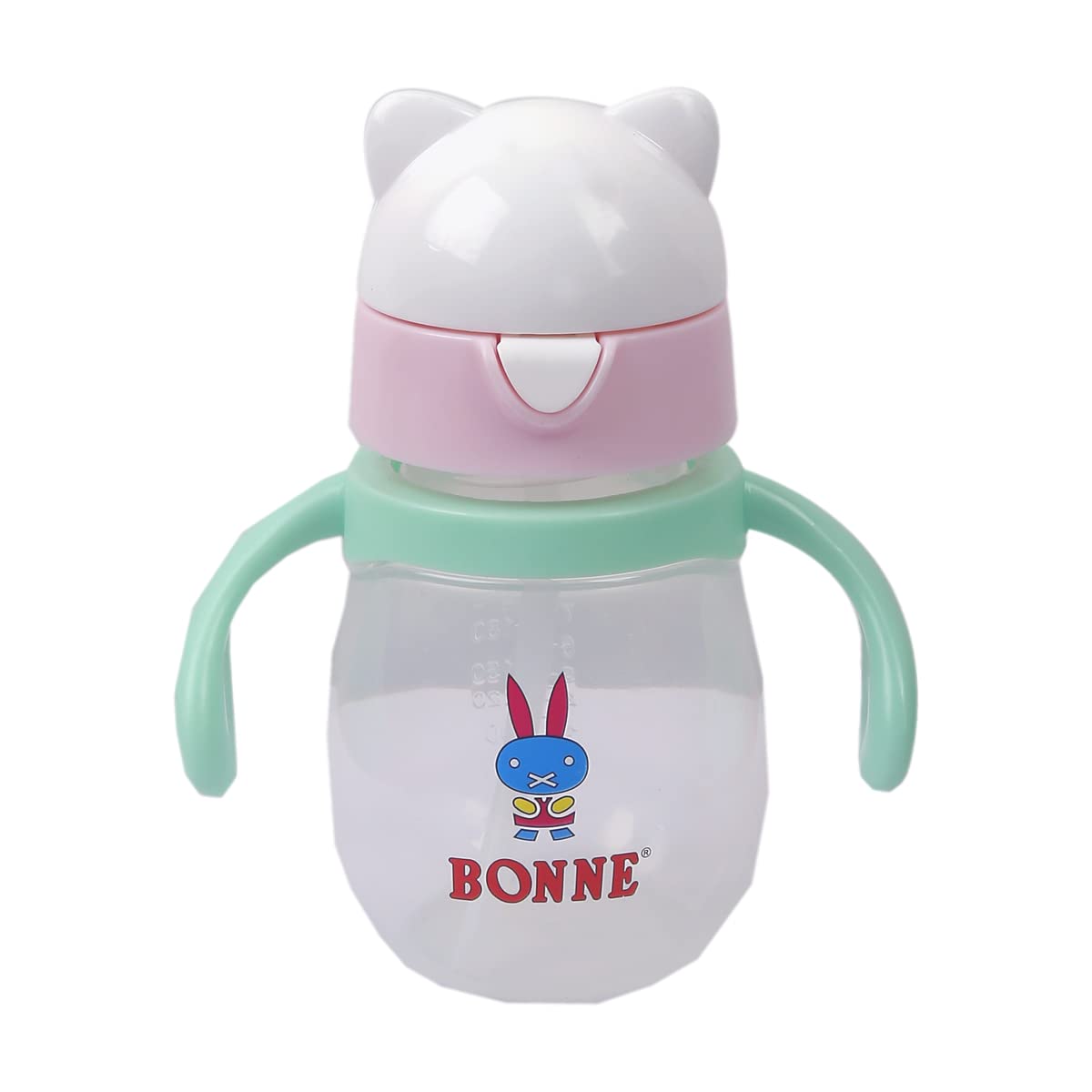 BONNE Kitty Sipper Cup with Pop-up Straw & Handle - Leak Proof Kids Water Bottle for School, Travel & Outdoor Activities (1 Pack)