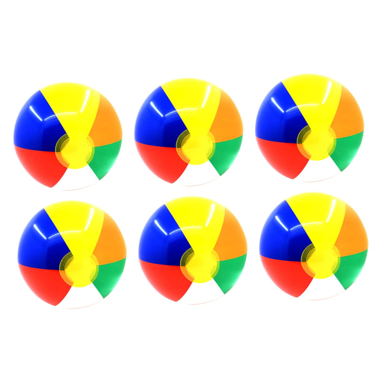 12-Pack ERINGOGO Inflatable Beach Balls - Colorful Swimming Pool Toys, Floating Bouncing Balls for Kids, Summer Water Play, Outdoor Party Games & Pool Party Decorations (Rainbow Colors)