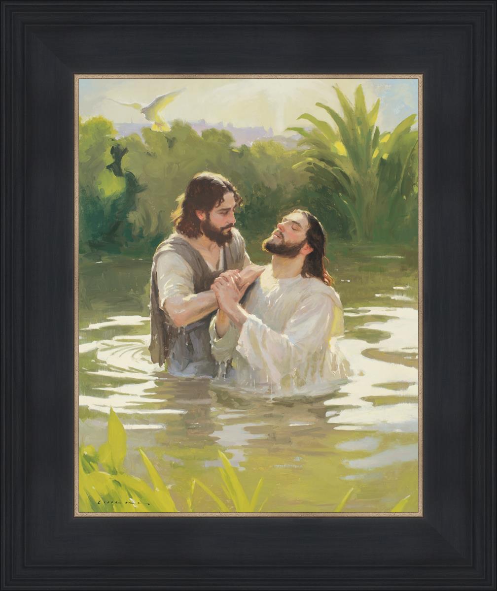 Baptism of The Savior - Religious Christian Wall Art for Home & Church Decor - Perfect for Baptism Ceremonies & Spiritual Inspiration