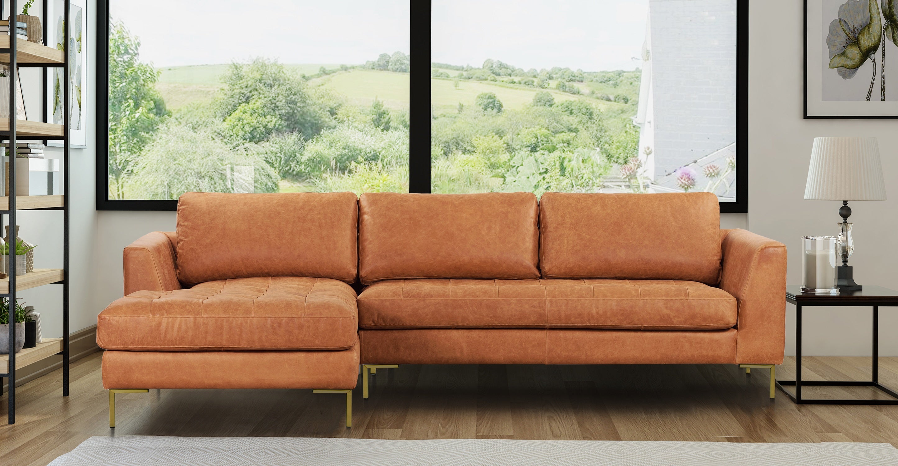 Modern Left Facing Sectional Sofa with Reversible Chaise - Comfortable L-Shaped Couch for Living Room, Family Room & Small Spaces - Perfect for Movie Nights & Relaxing