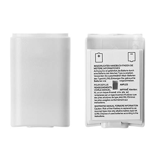 Custom Wireless Controller for Xbox 360 with White AA Battery Pack - Durable Cover Holder & Case - Perfect for Gaming, Streaming & Competitive Play