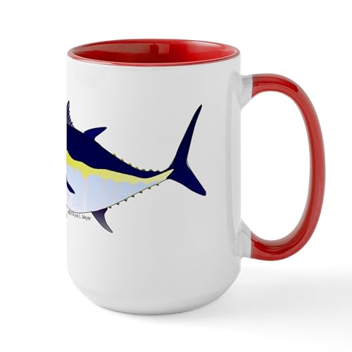 White/Red Inside - Bluefin Tuna Fish Large Mug