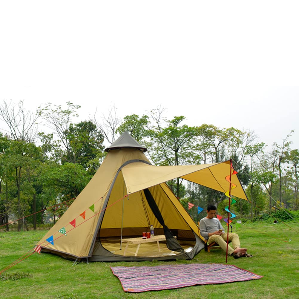 3-4 Person Double Layer Camping Tent - Waterproof Family Dome Tent for Outdoor Hiking, Backpacking & Picnics | Lightweight Yurt Style Shelter for Campers & Adventurers