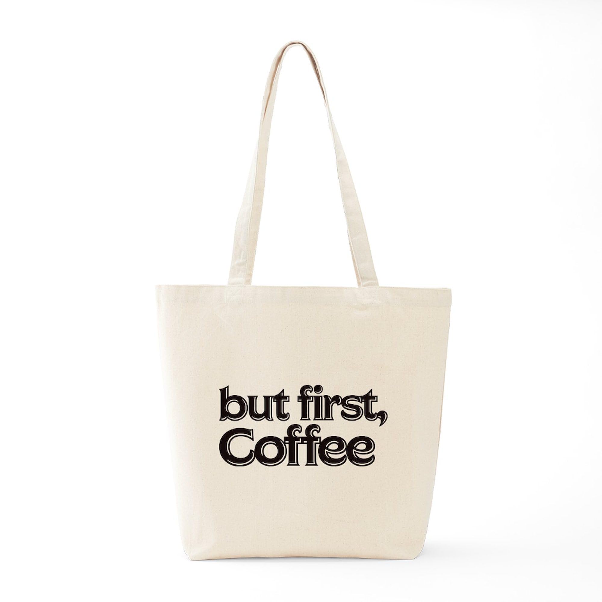 Reusable Natural Canvas Coffee Tote Bag - Eco-Friendly Grocery Shopping Bag & Gift for Coffee Lovers | Perfect for Farmers Market, Beach Trips & Daily Errands