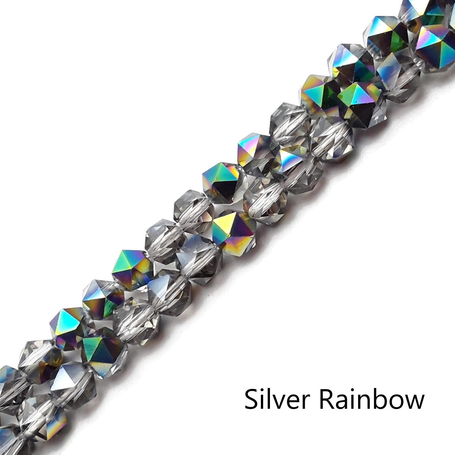 6mm Faceted Crystal Glass Star Cut Round Beads - 13 Strands for Jewelry Making, DIY Crafts, and Home Decor