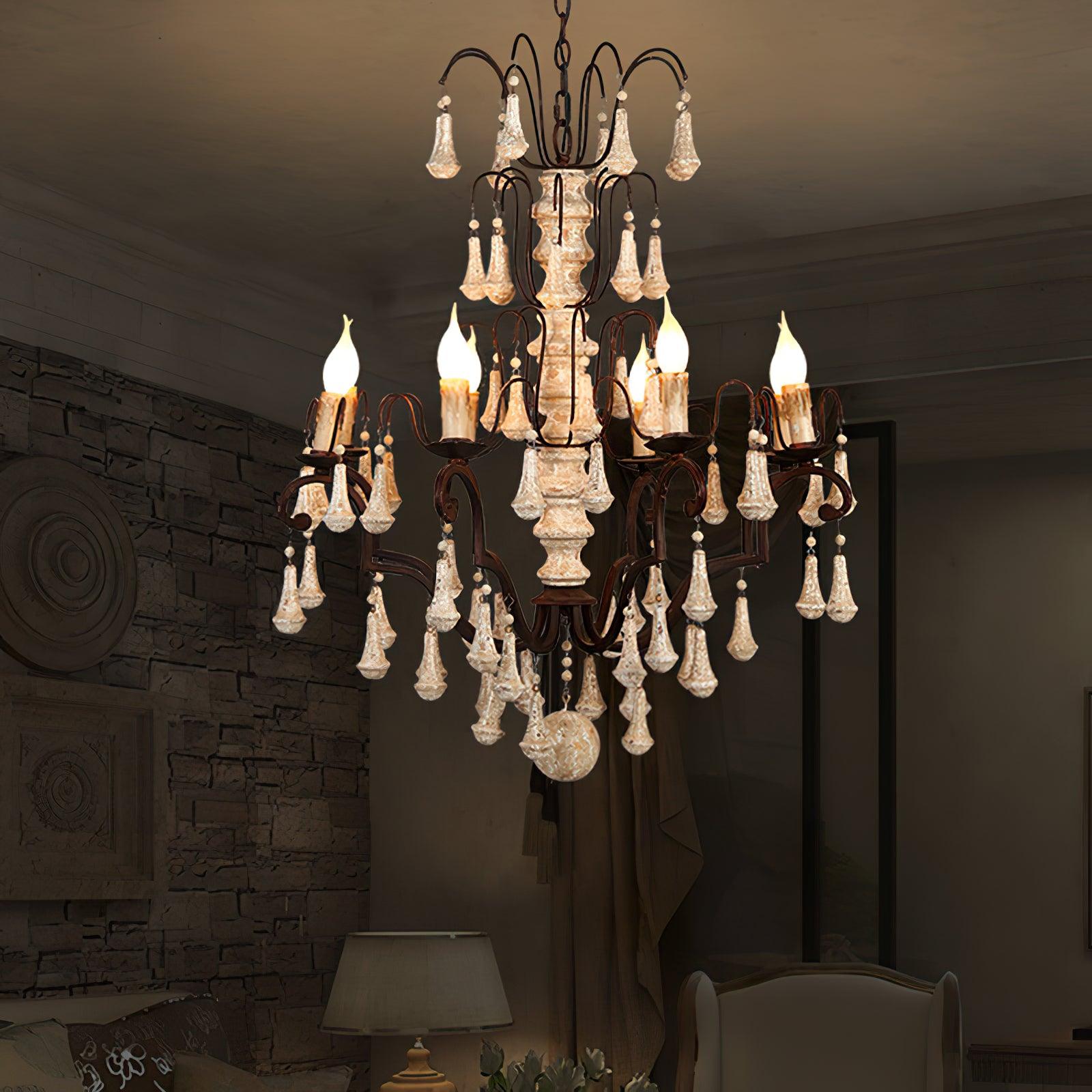 Bessie Chandelier - Elegant Crystal Ceiling Light Fixture for Dining Room, Living Room & Bedroom | Perfect for Home Decor & Wedding Venues