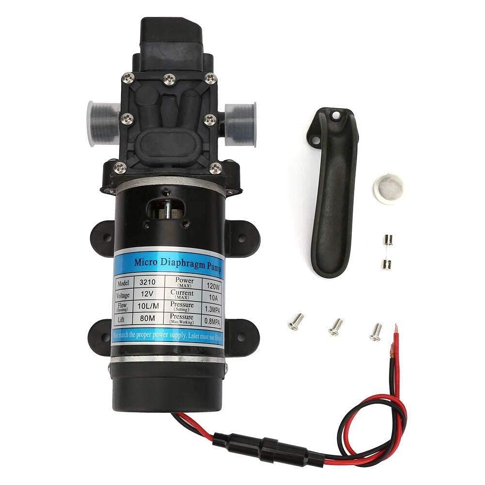 12V/24V 120W ZKS-KS Electric Diaphragm Water Pump - Self Priming High Pressure Pump for Car Wash, Garden Irrigation, Pesticide Spraying & Water Transfer | Ideal for Pressure Washers, Agricultural Sprayers & Outdoor Cleaning