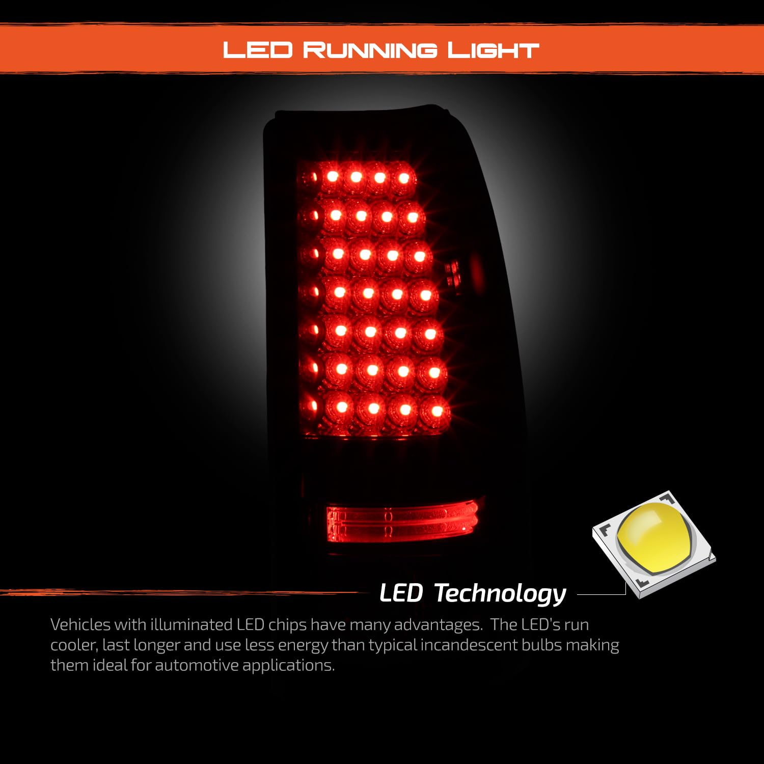 AKKON Clear LED Tail Lights Brake Lamps Pair for 2003-2006 Chevy Silverado & 2005-2007 Silverado Hybrid Pickup Truck - Left & Right Replacement - Enhance Safety & Style for Night Driving & Towing