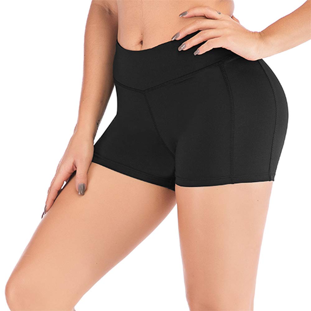 Aniywn Women's Workout Shorts with Side Pockets - High Waisted Tummy Control Yoga Running Athletic Shorts - Perfect for Gym, Fitness, Yoga & Outdoor Activities