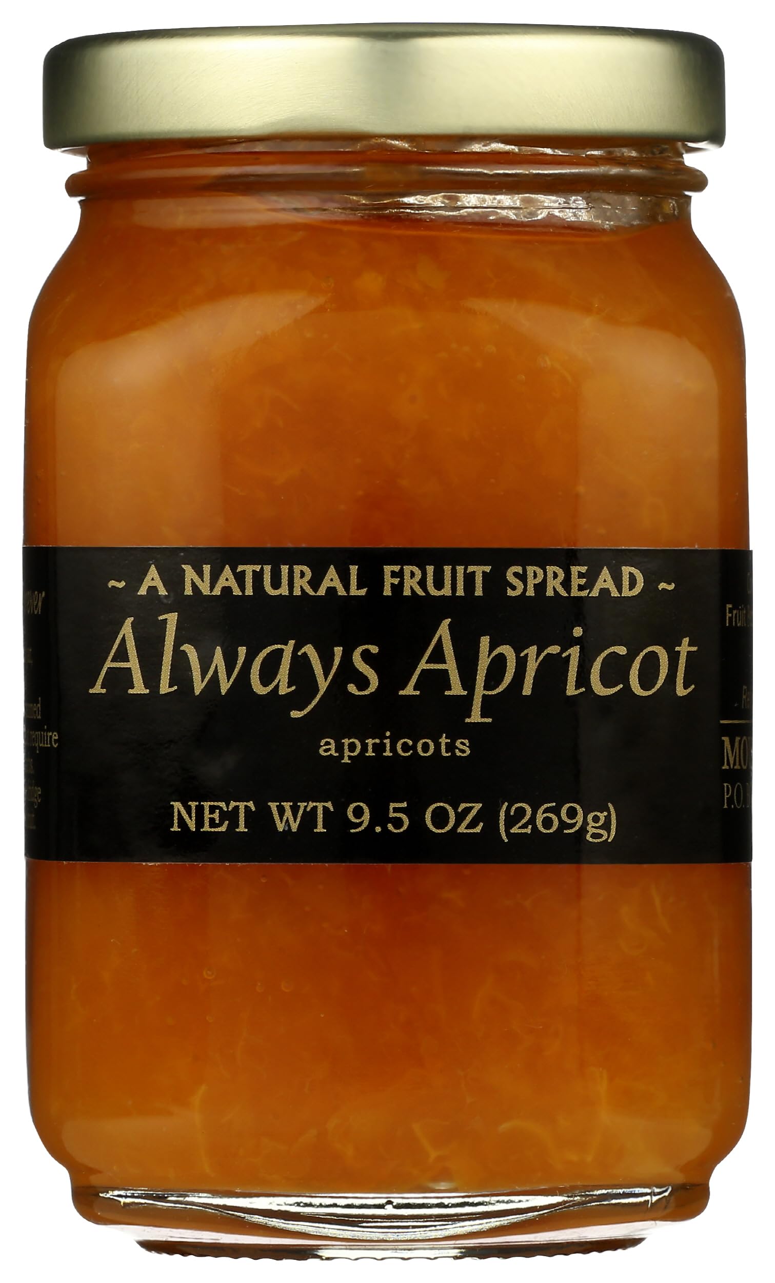 MOUNTAIN FRUIT COMPANY Always Apricot Jam, 9.5 oz (269g) - Premium Fruit Spread for Toast, Yogurt, Baking & Breakfast - All Natural, No Preservatives