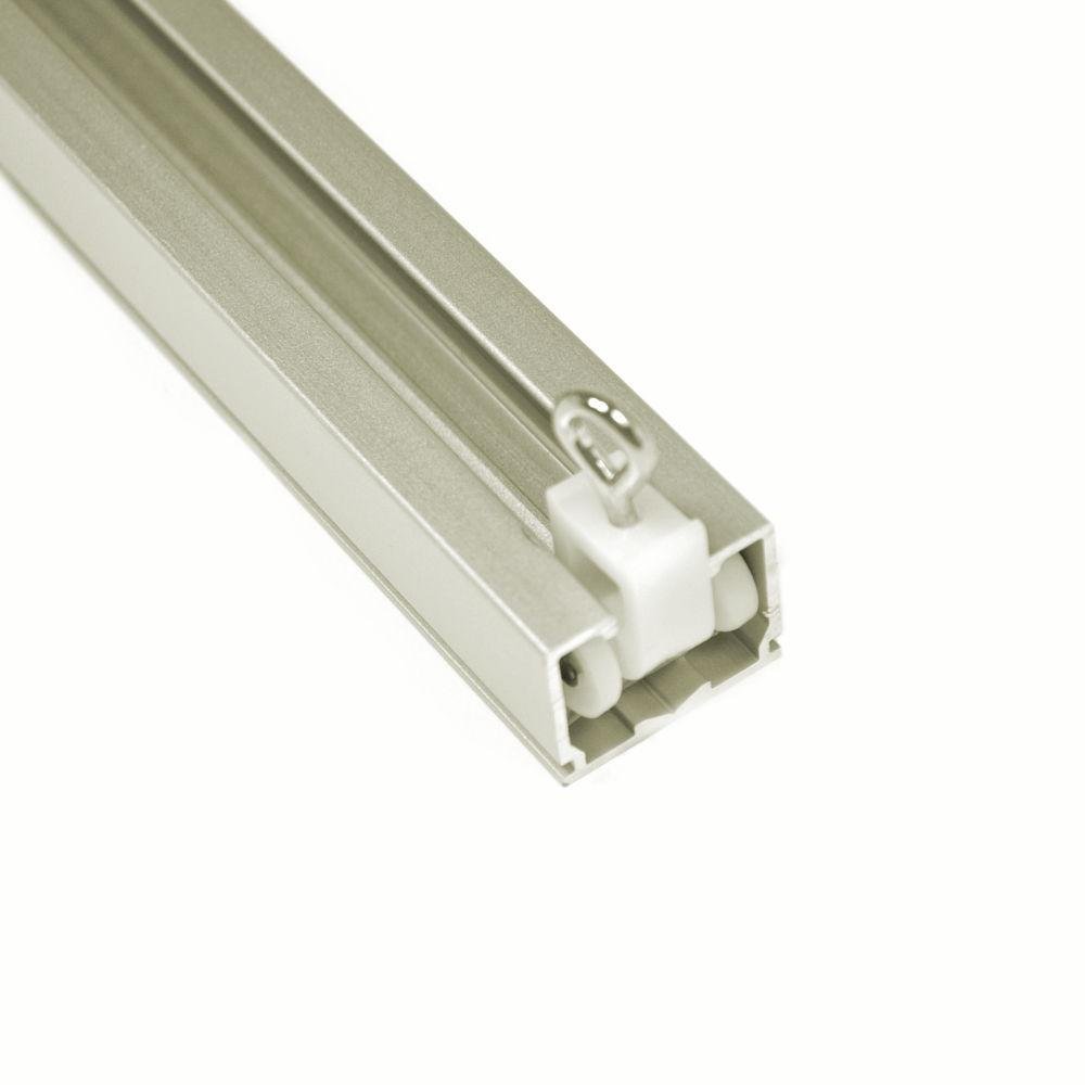 Heavy Duty Ceiling Curtain Track System - 21 Feet in 3 Sections with Smooth Wheeled Carriers & Hooks (Silver) - Perfect for Living Rooms, Bedrooms, and Home Theater Blackout Solutions