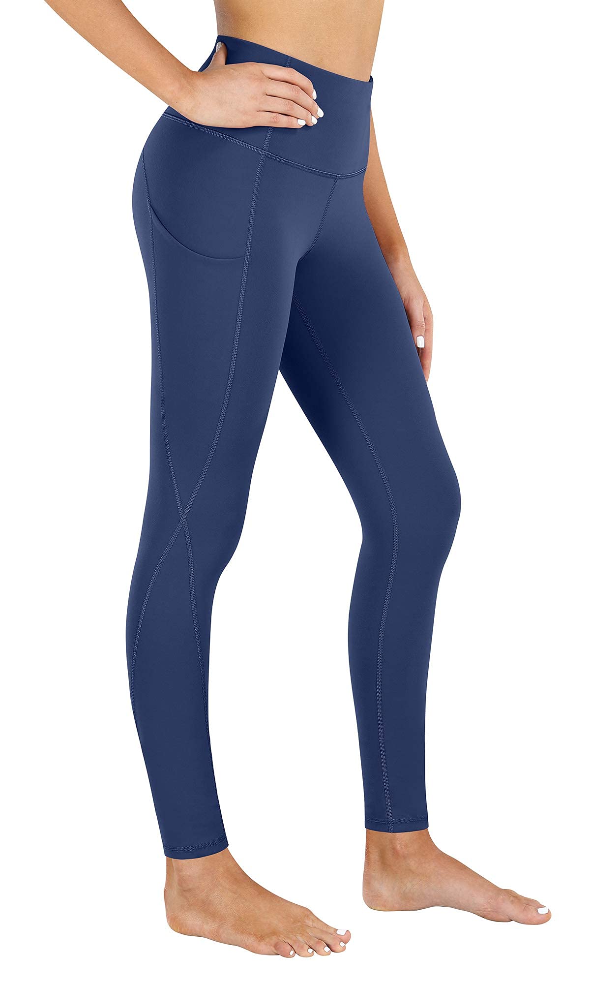 PHISOCKAT High Waist Yoga Pants for Women with Pockets - Tummy Control Workout Leggings - Comfortable Gym & Running Pants for Yoga, Fitness & Everyday Wear